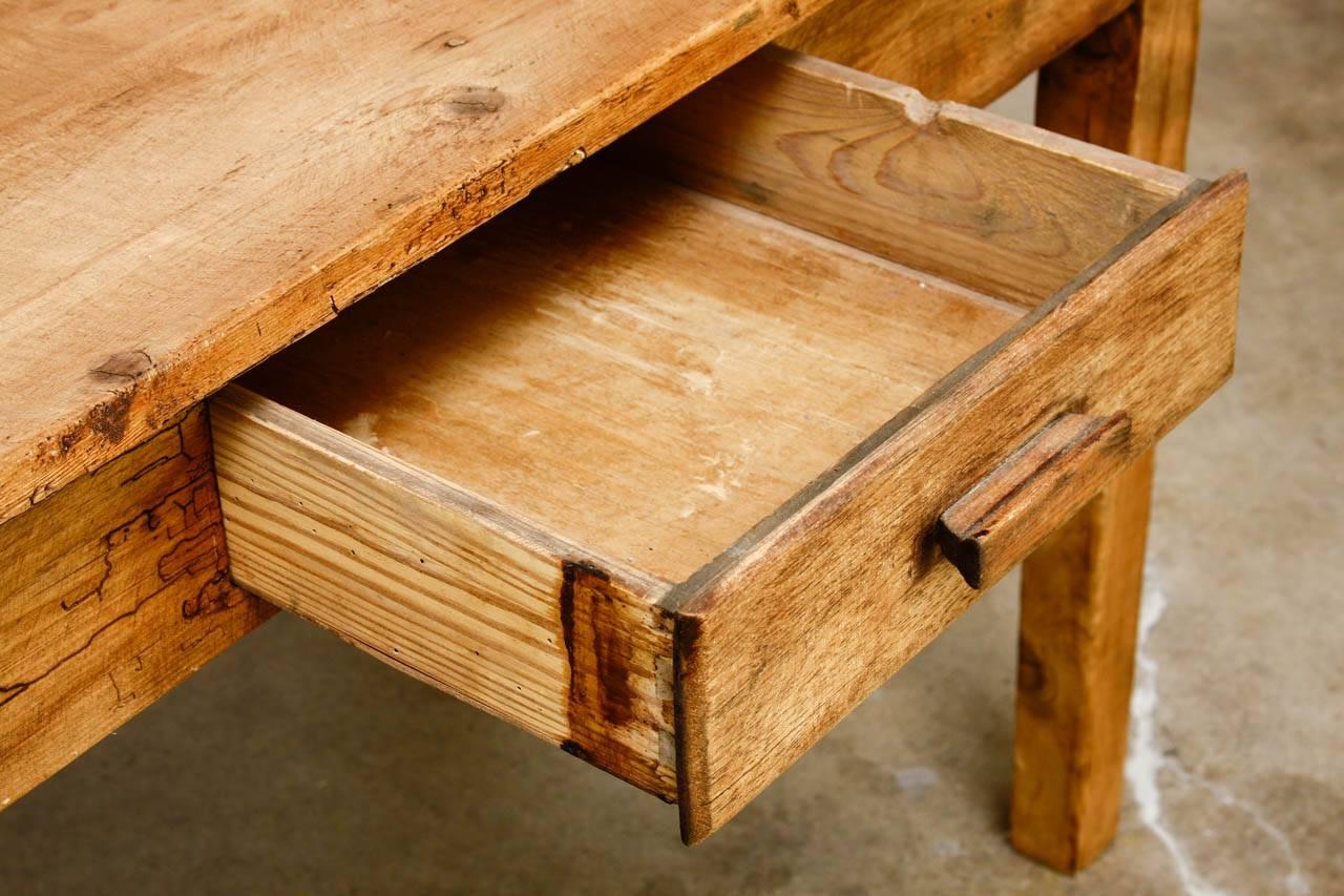 American Rustic Pine Work Table or Farmhouse Desk
