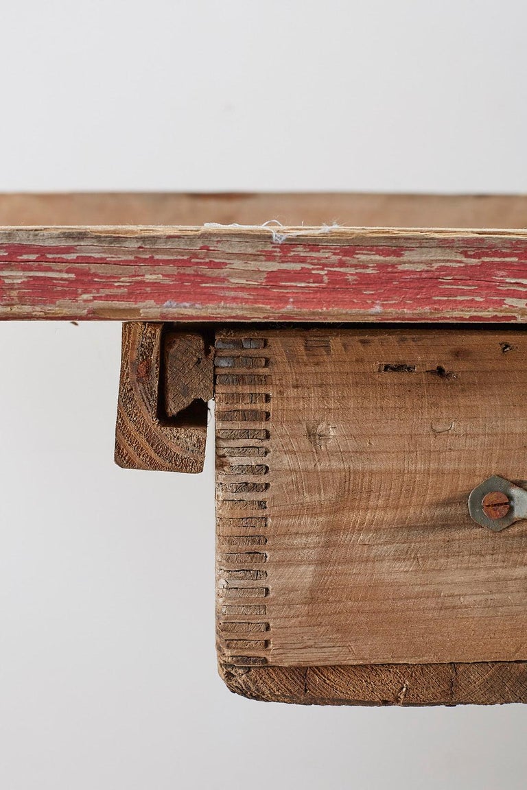 Rustic Pine Work Table or Gardening Table at 1stDibs