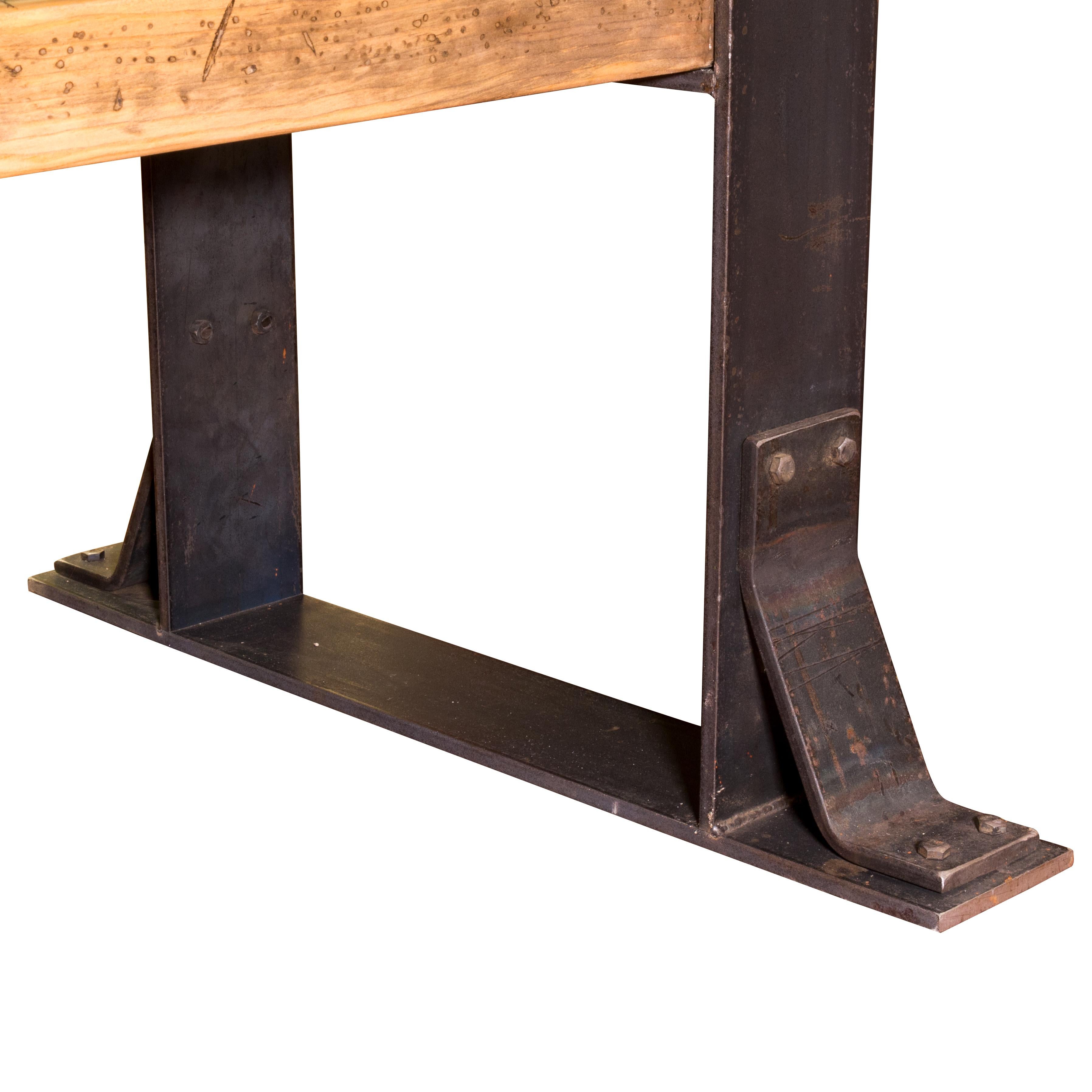 Rustic Pine Workbench Table In New Condition For Sale In Coeur d'Alene, ID