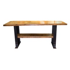 Rustic Pine Workbench Table