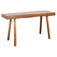 Table console rustique en planches avec pieds à pattes, Hongrie, circa 1900