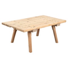 Rustic Plank Wood Coffee Table from Hungary circa 1900's