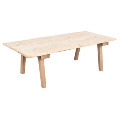Rustic Plank Wood Coffee Table, Hungary circa 1900's