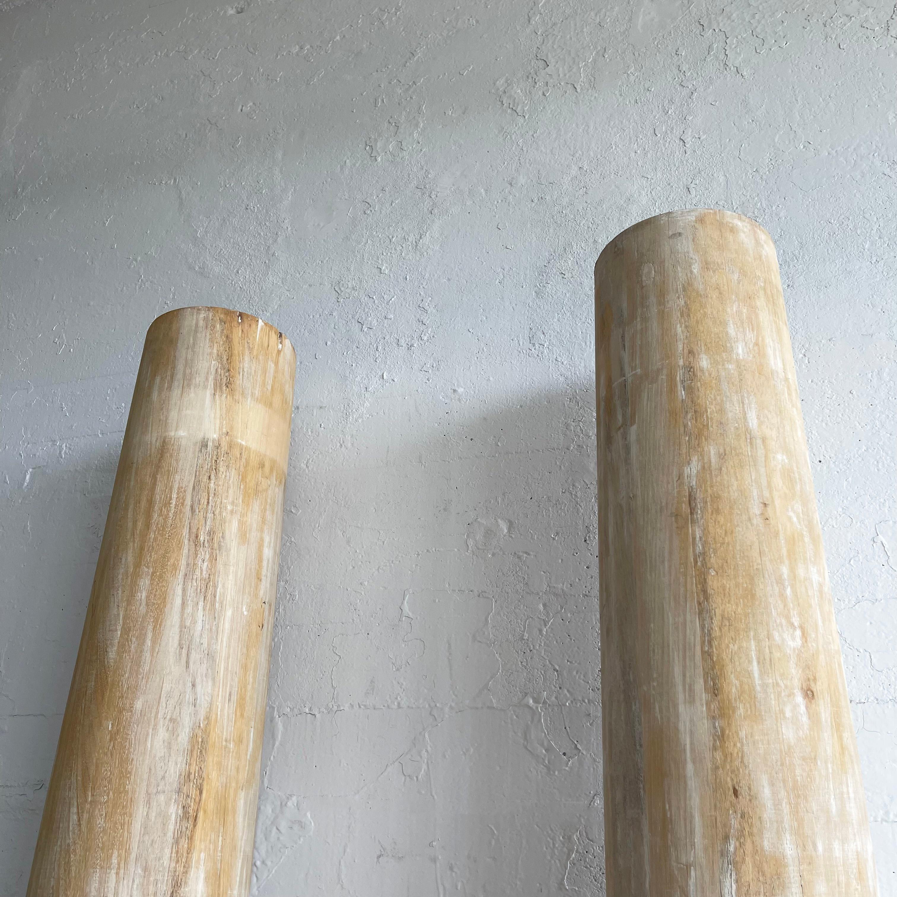 20th Century Rustic Poplar Architectural Columns For Sale