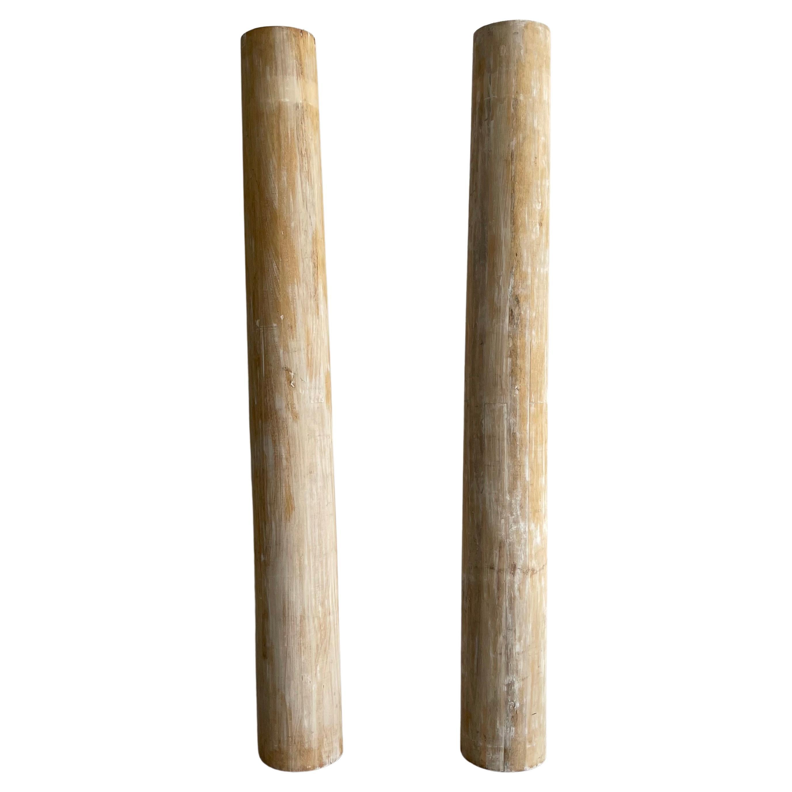 Rustic Poplar Architectural Columns For Sale