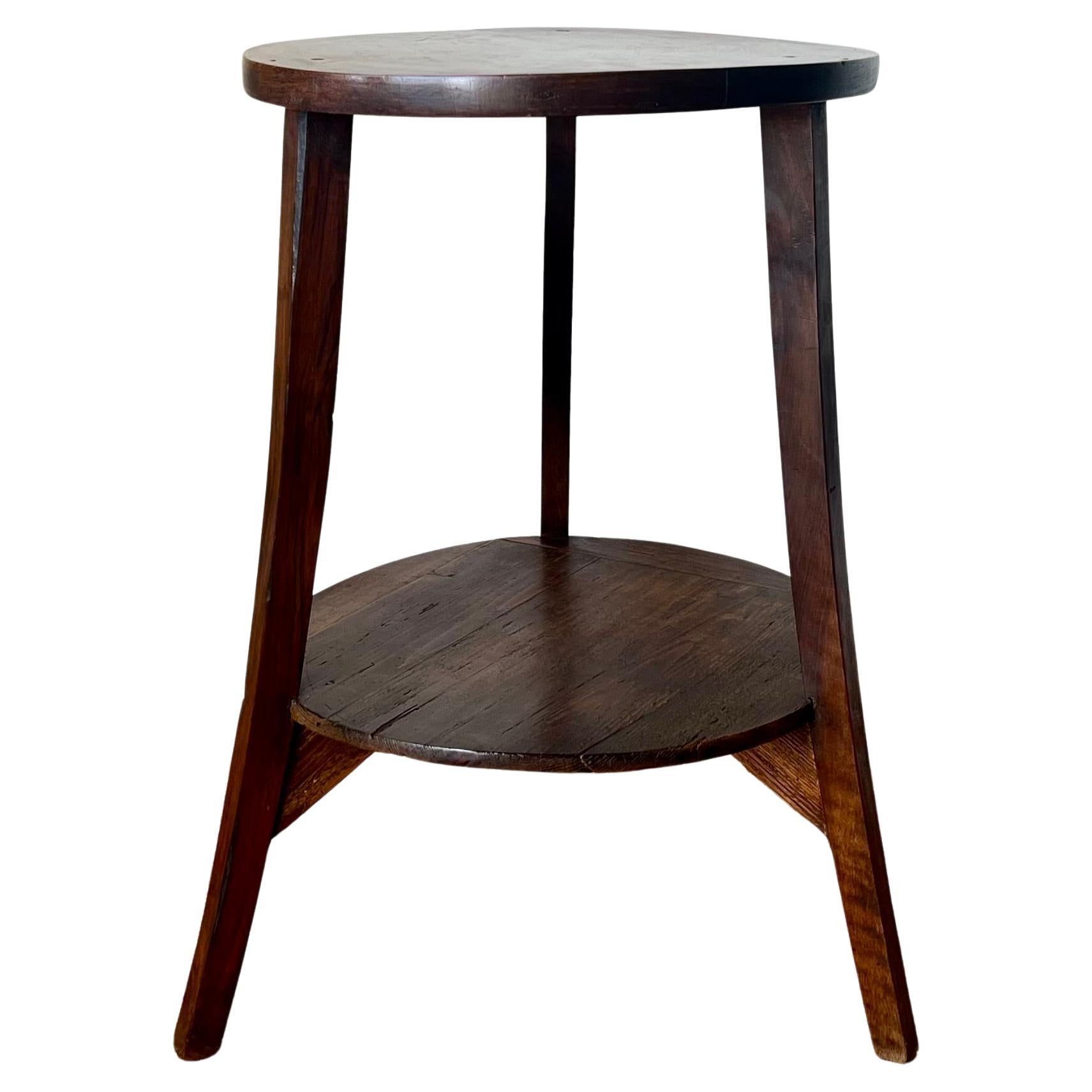 Rustic Primitive Antique Side Table from France, 19th Century