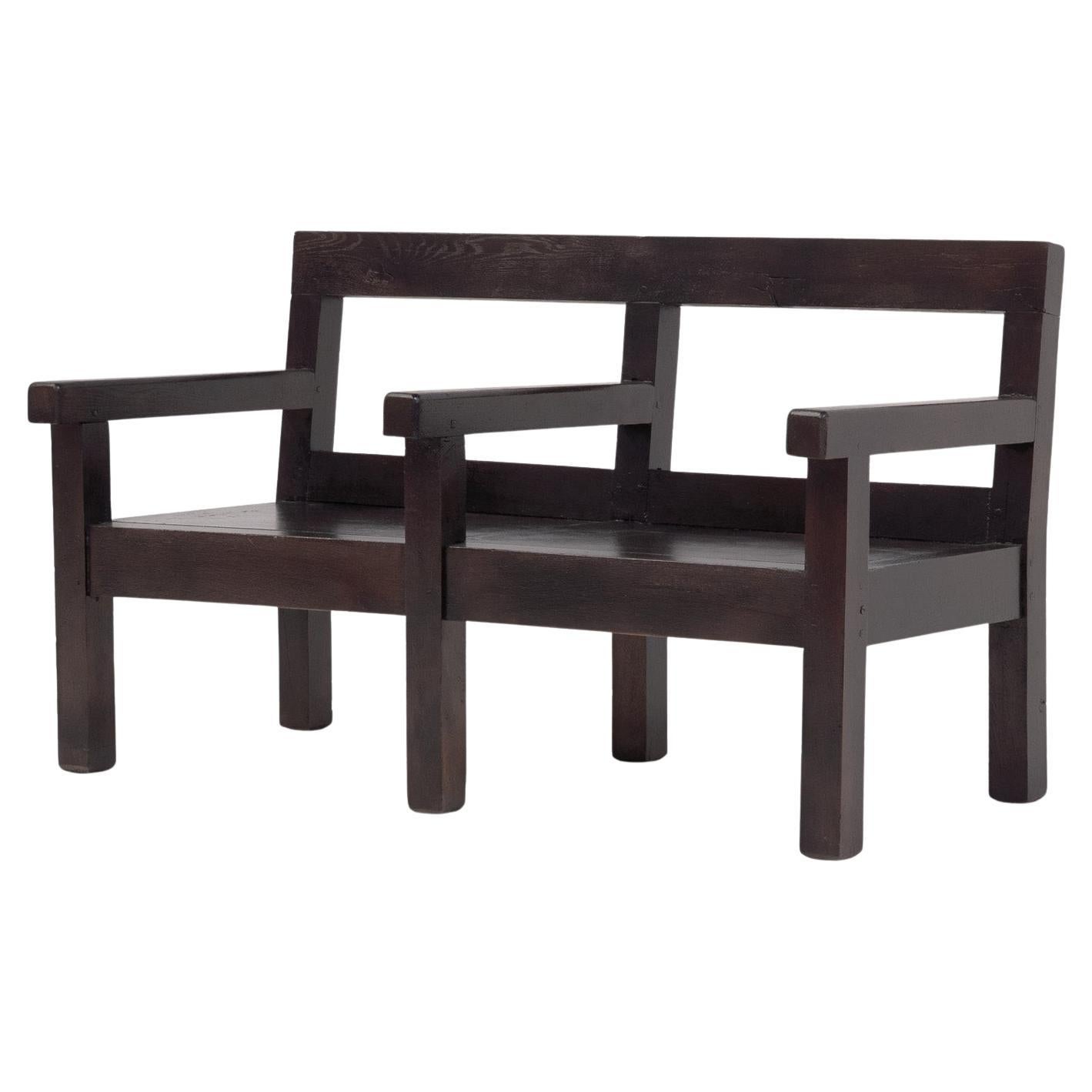 Panchina rustica primitiva, inizio XX secolo, Francia