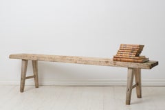 Rustic Primitive Bench from Northern Sweden, Made by Hand with Natural Patina