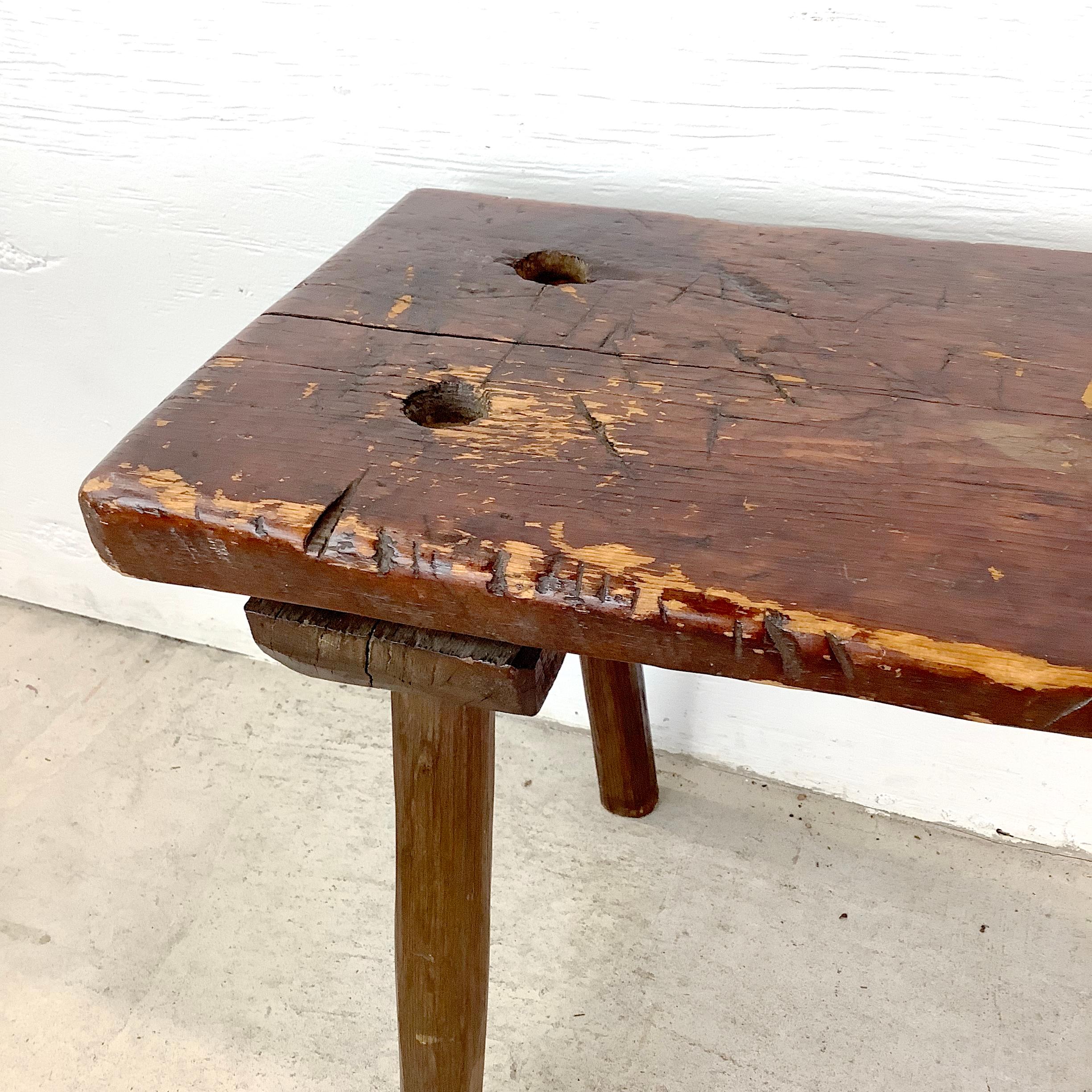 Rustic Primitive Decorative Cobblers Bench For Sale 5