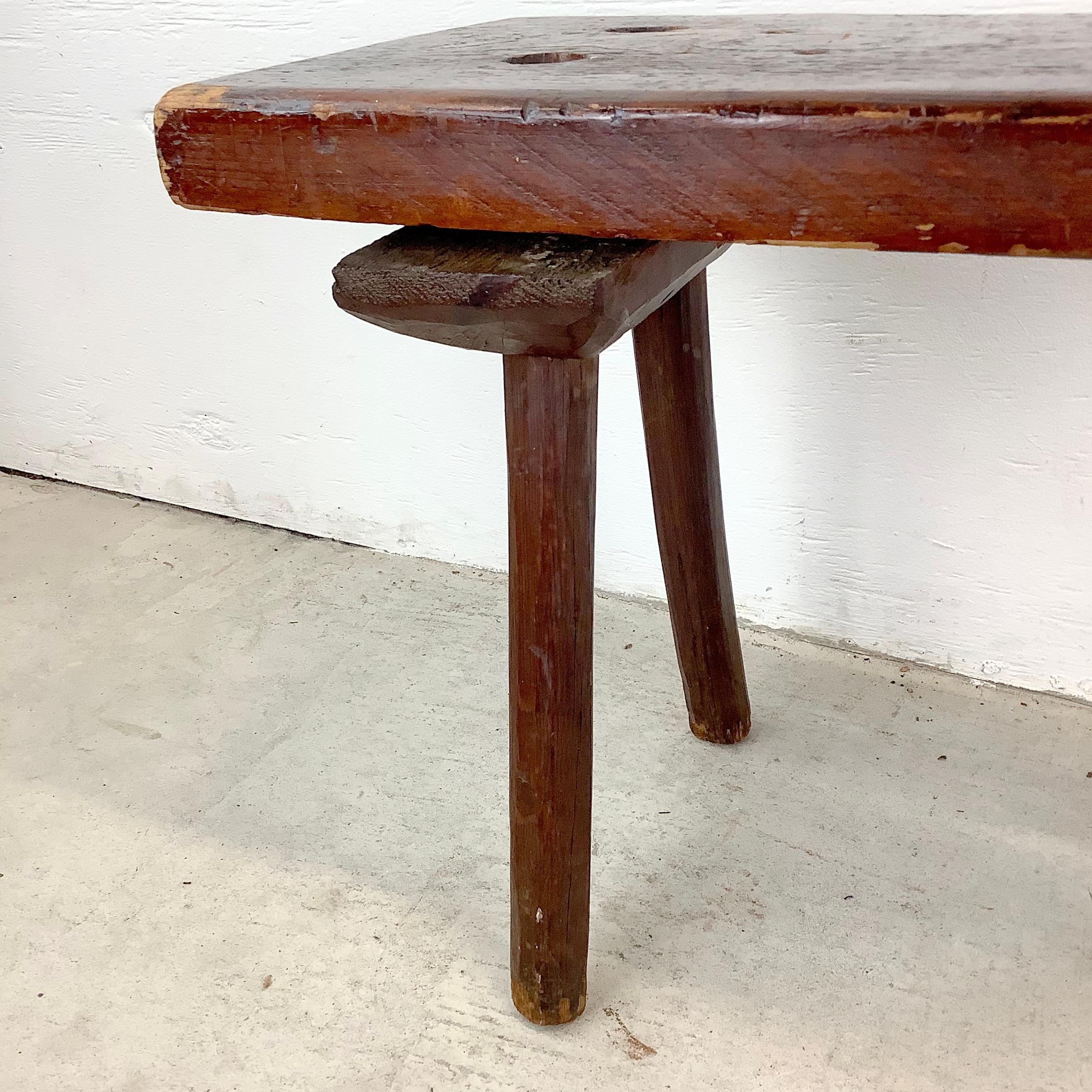 Rustic Primitive Decorative Cobblers Bench For Sale 13