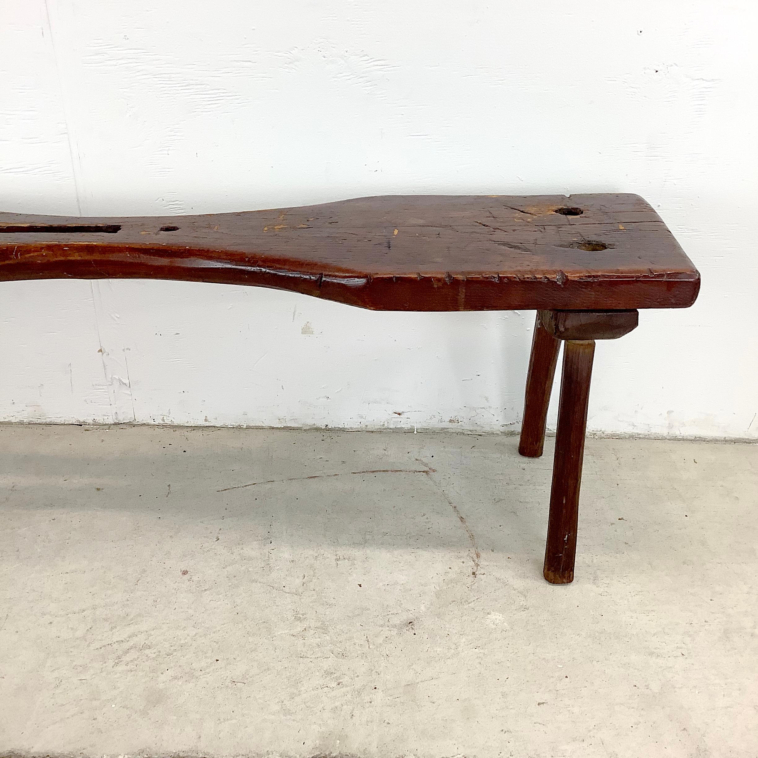 Wood Rustic Primitive Decorative Cobblers Bench For Sale