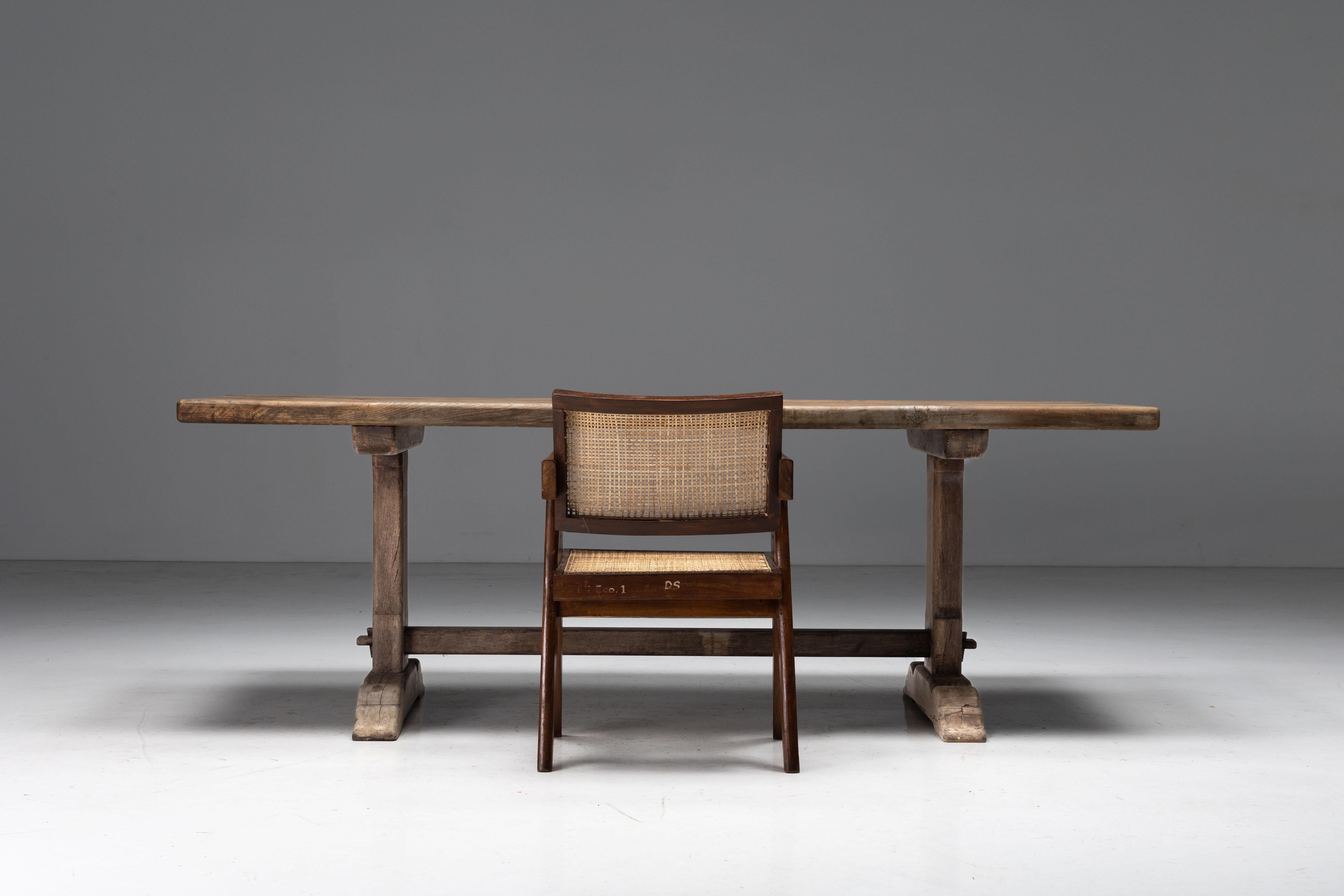 Rustic Primitive Dining Table, France, Early 20th Century 3