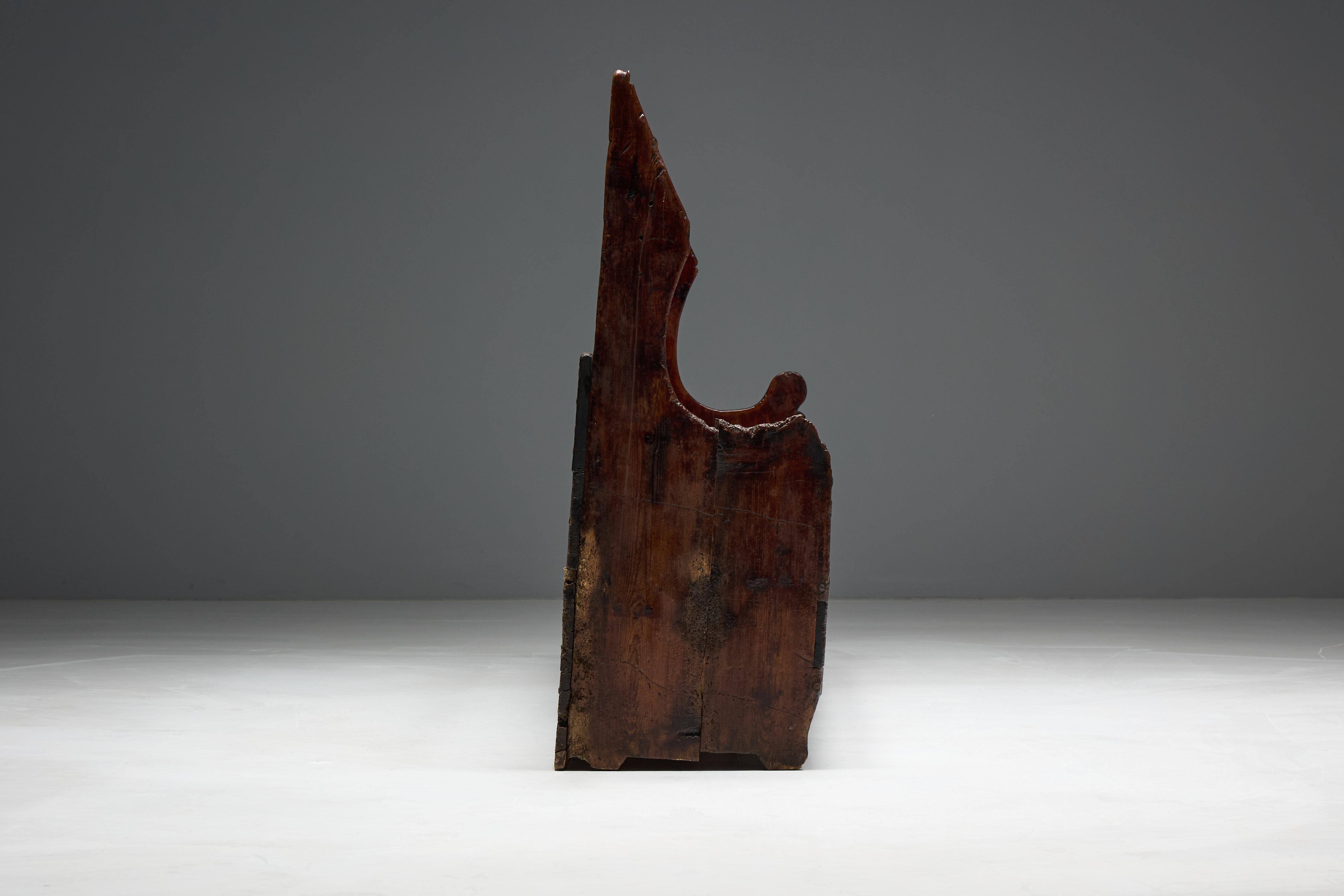 Rustic Primitive Farmhouse Bench, Spain, 18th Century For Sale 6