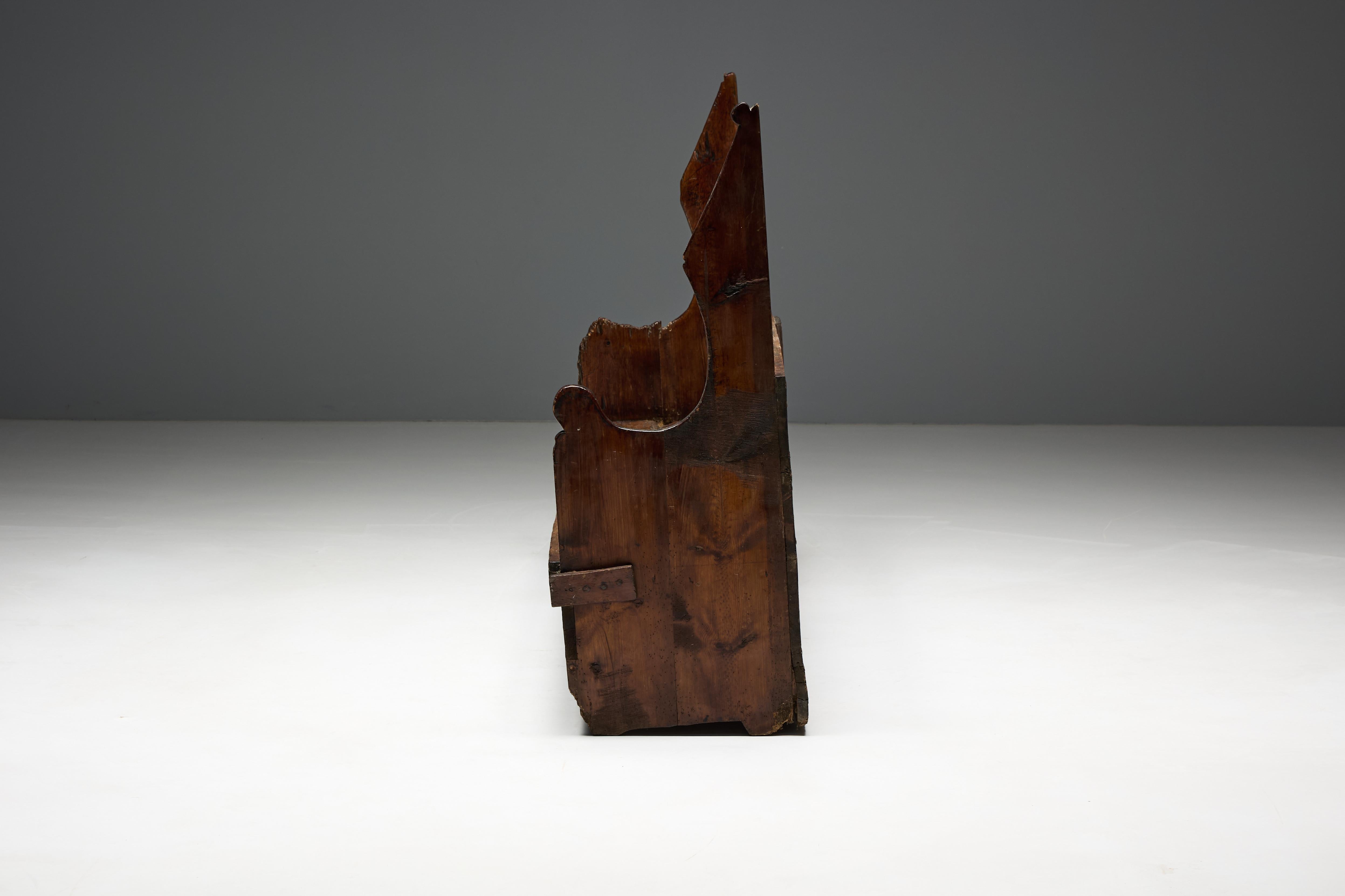 Rustic Primitive Farmhouse Bench, Spain, 18th Century For Sale 10