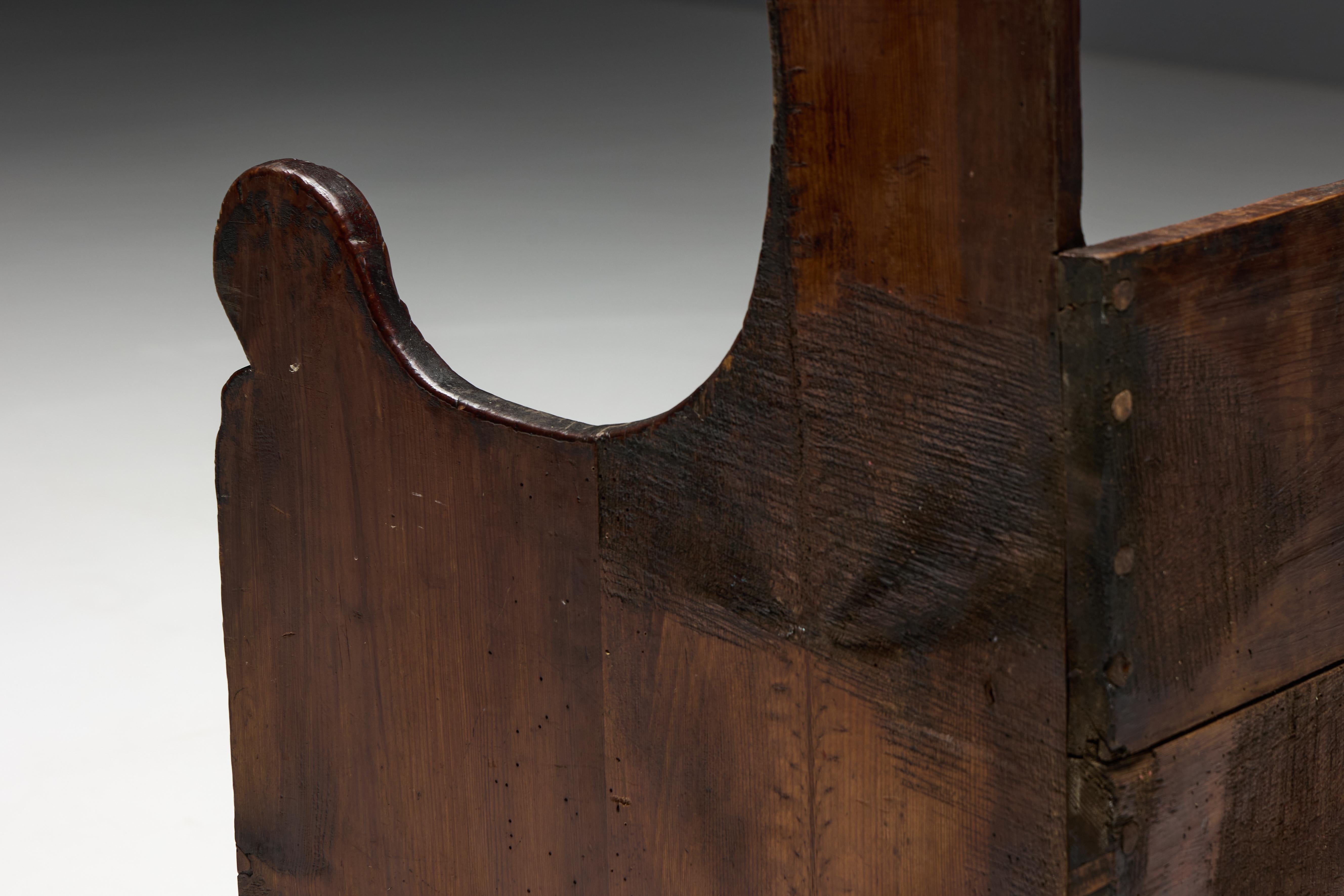 Rustic Primitive Farmhouse Bench, Spain, 18th Century For Sale 12