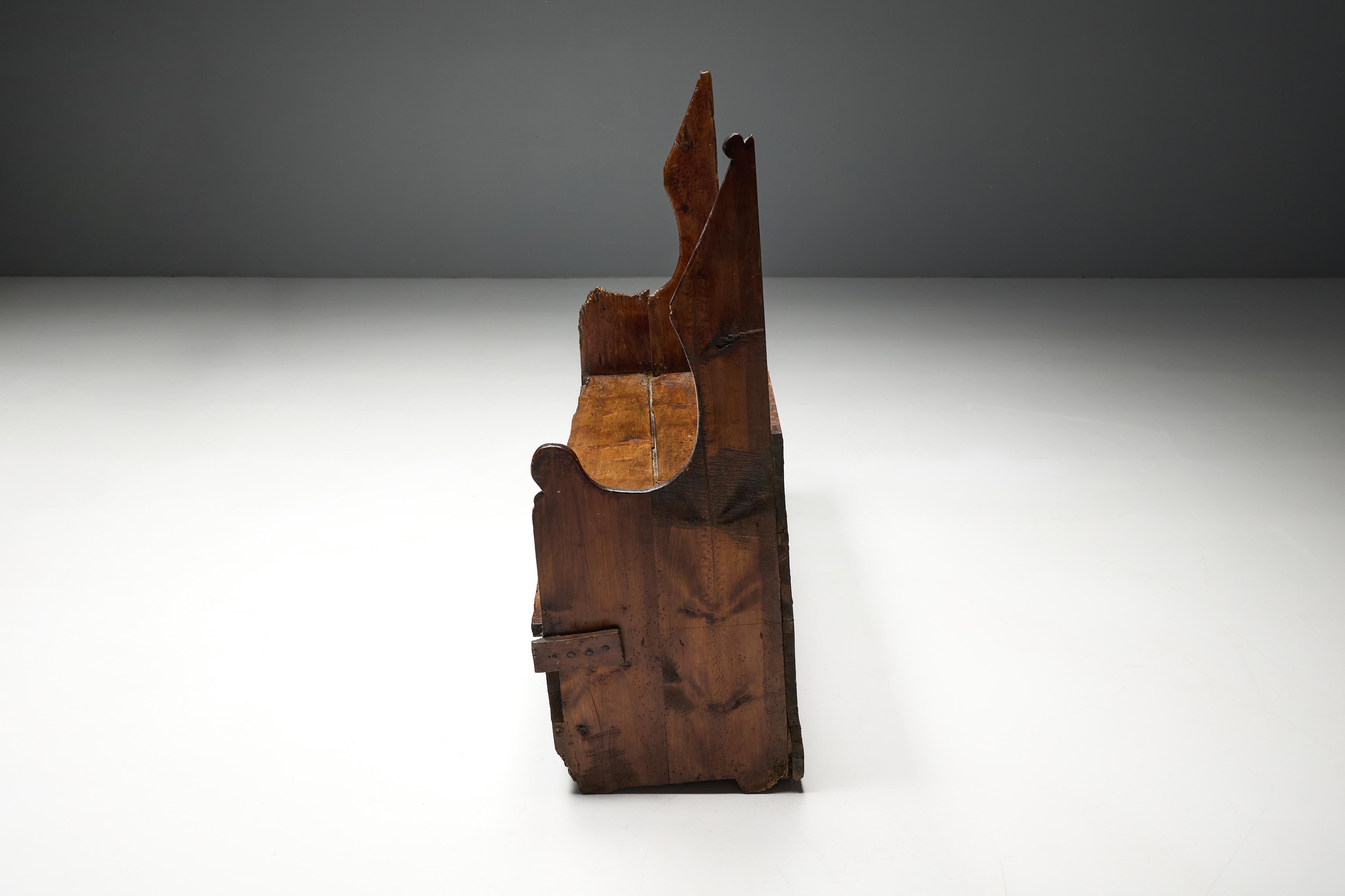 Rustic Primitive Farmhouse Bench, Spain, 18th Century For Sale 2