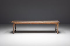 Rustic Farmhouse Dining Table, France, 19th Century