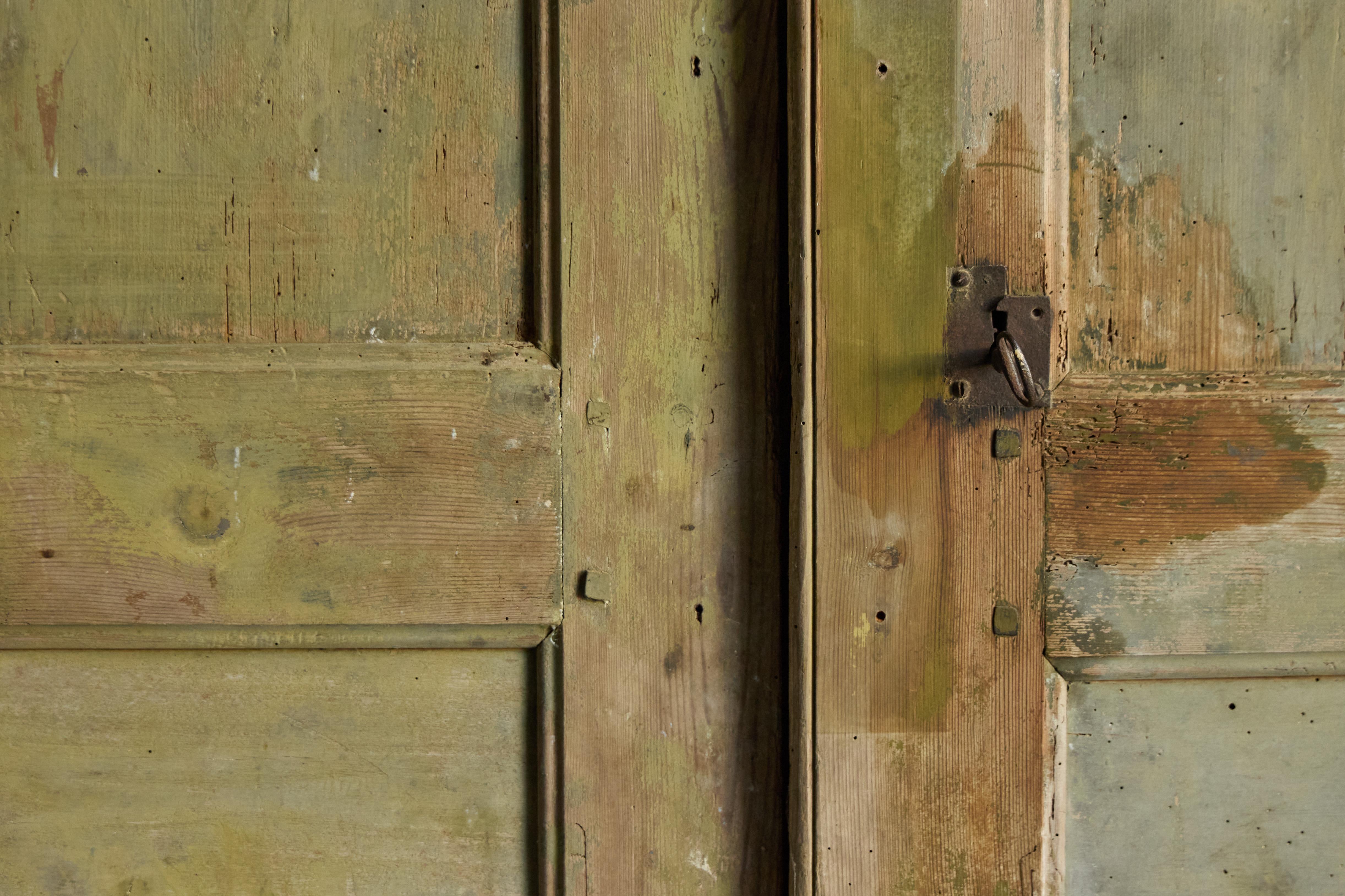 Cabinet rustique vert, France, 19e siècle en vente 6