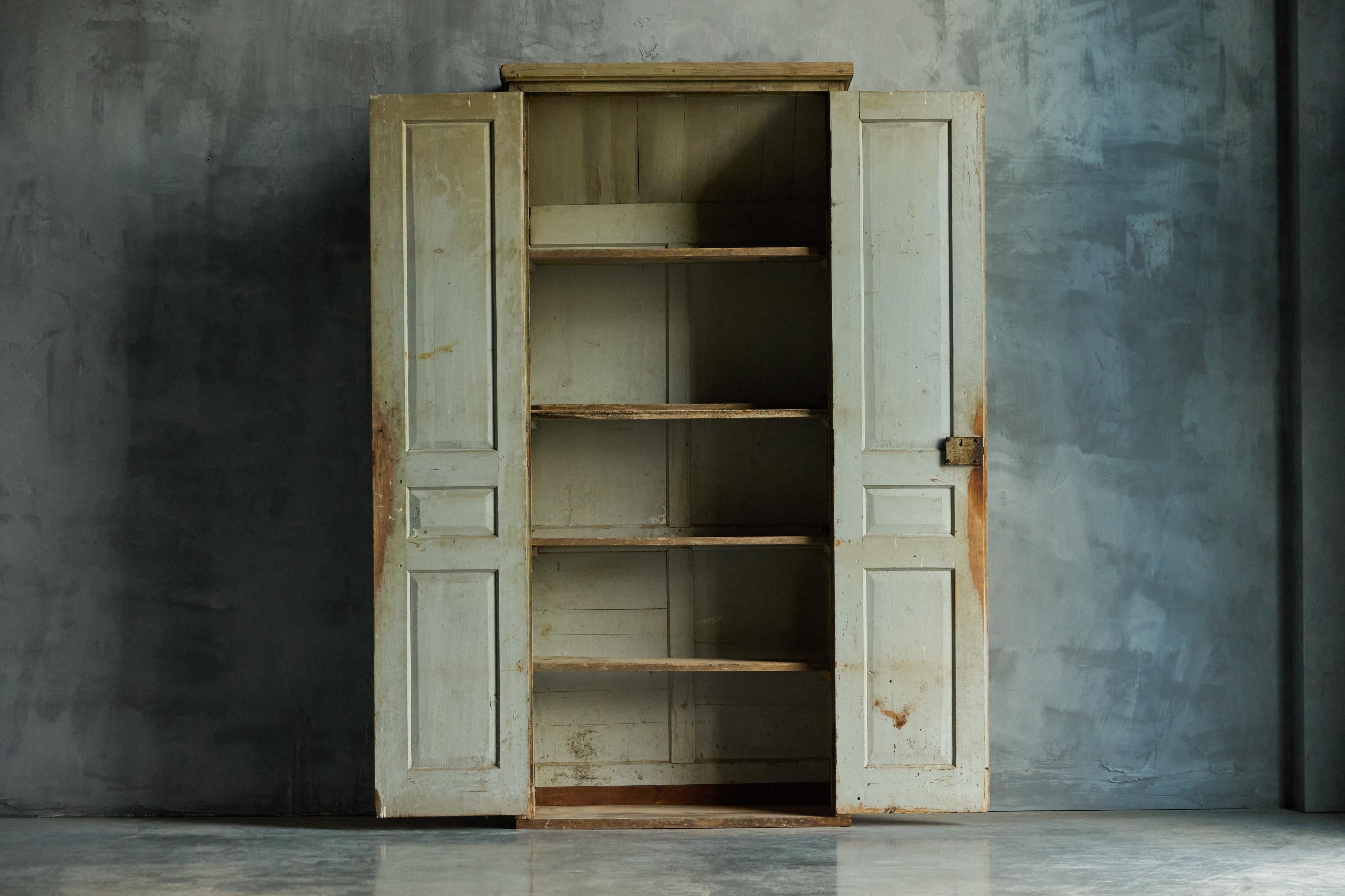 XIXe siècle Cabinet rustique vert, France, 19e siècle en vente