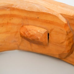 Rustic Primitive Hand Carved Goat Bell, circa 1950