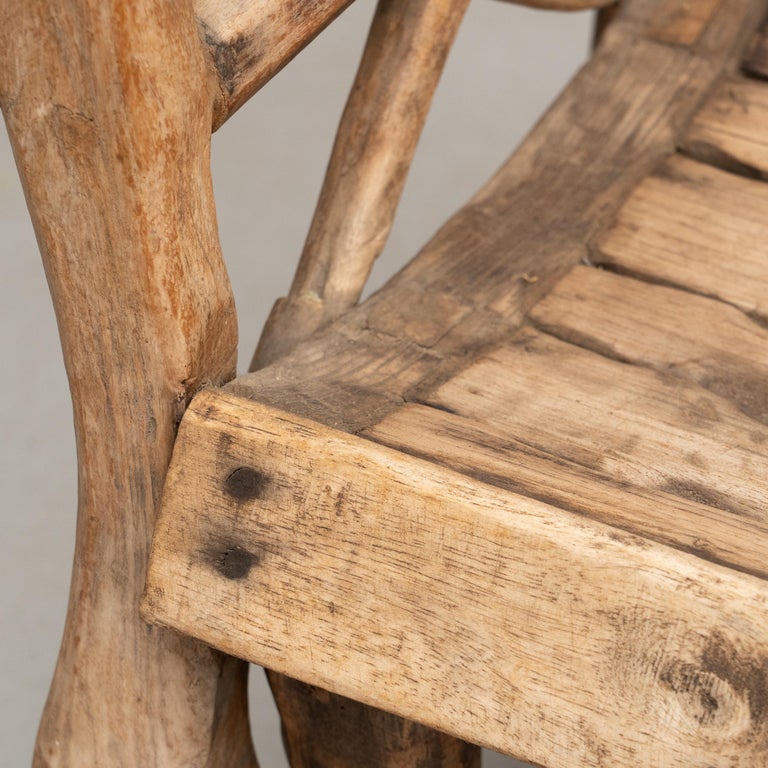 Rustic Primitive Hand Made Traditional Wood Chair, circa 1930 For Sale ...