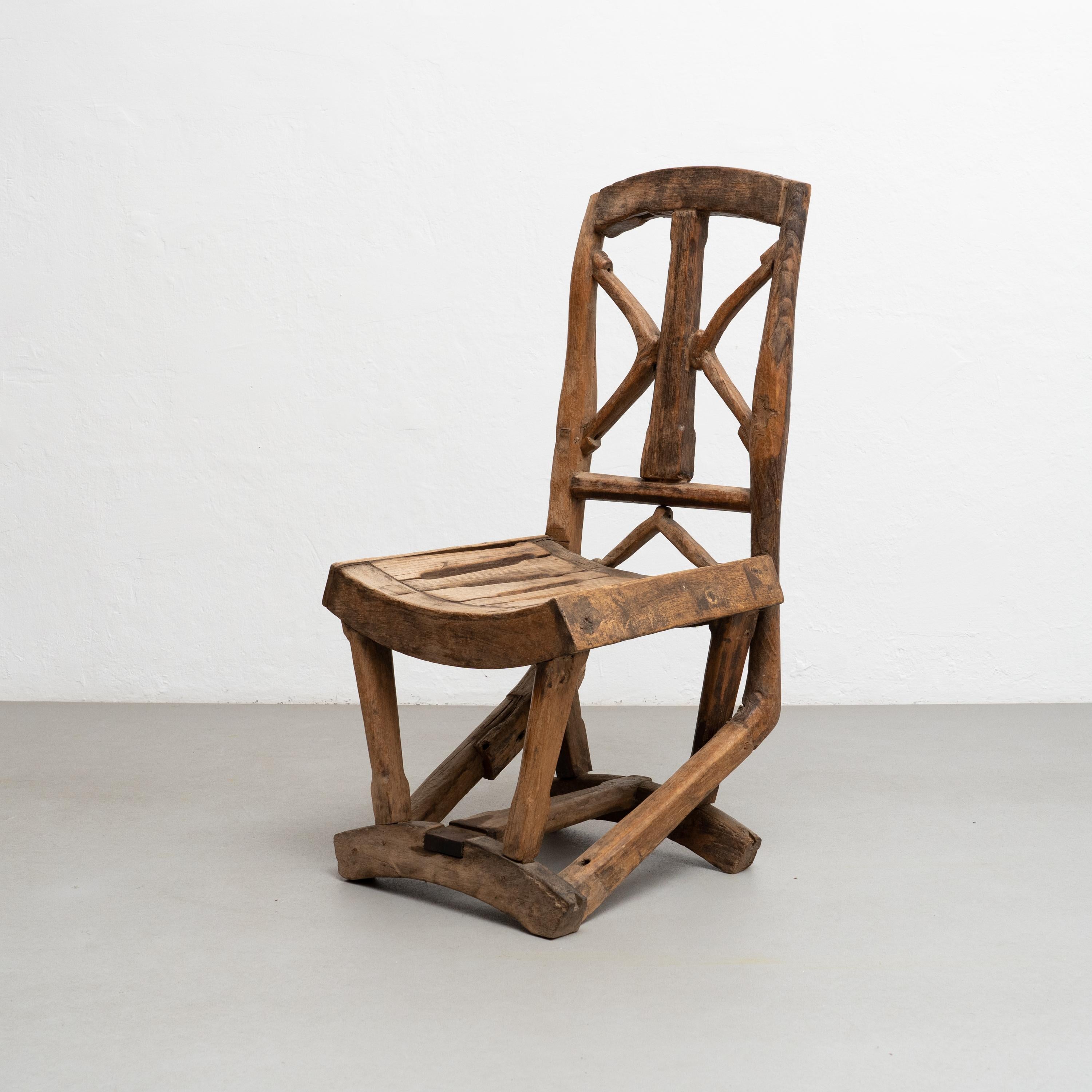 hand-assembled wooden chairs