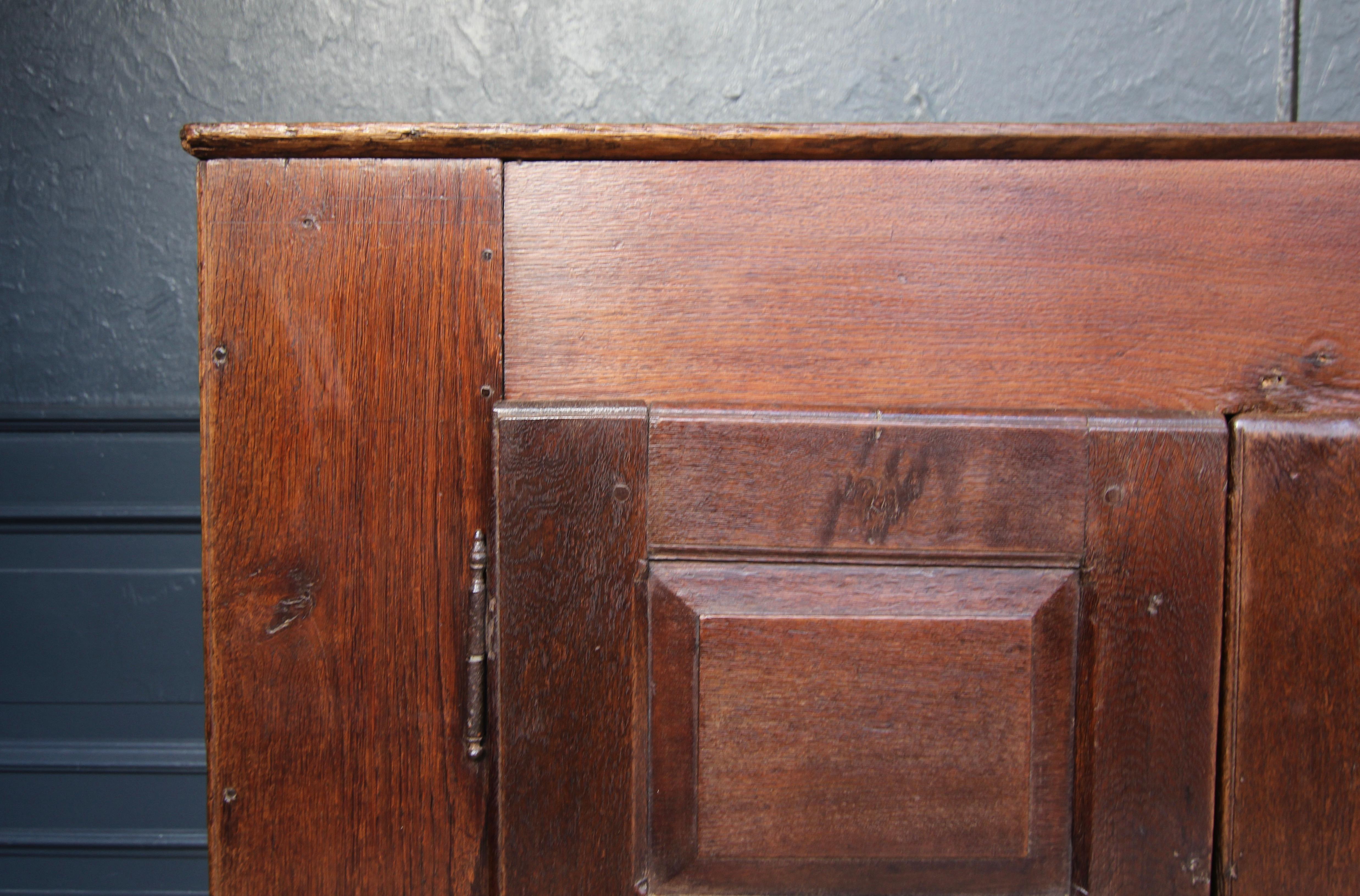 Rustic Primitive Oak Cupboard from around 1800 For Sale 5