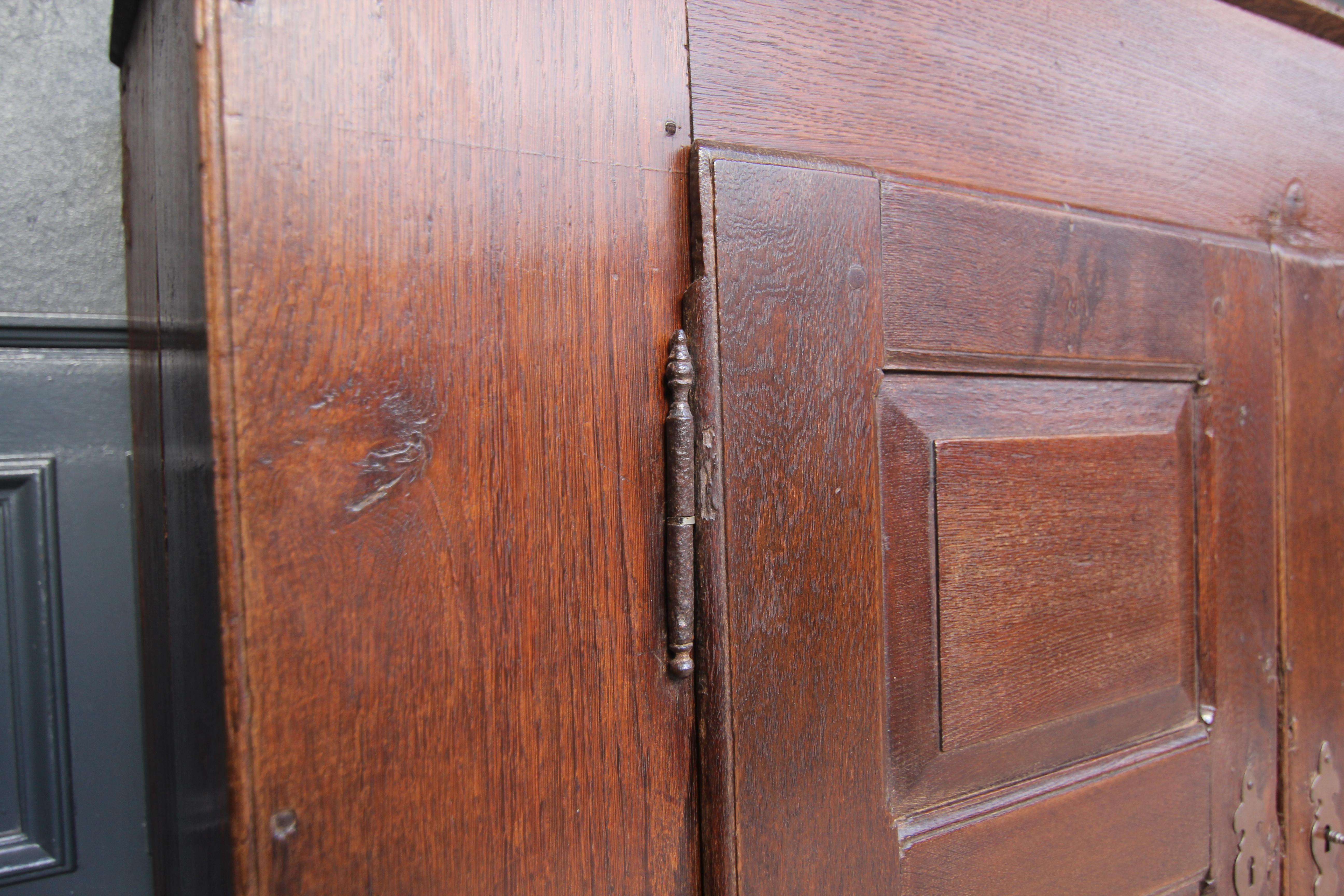 Rustic Primitive Oak Cupboard from around 1800 For Sale 8