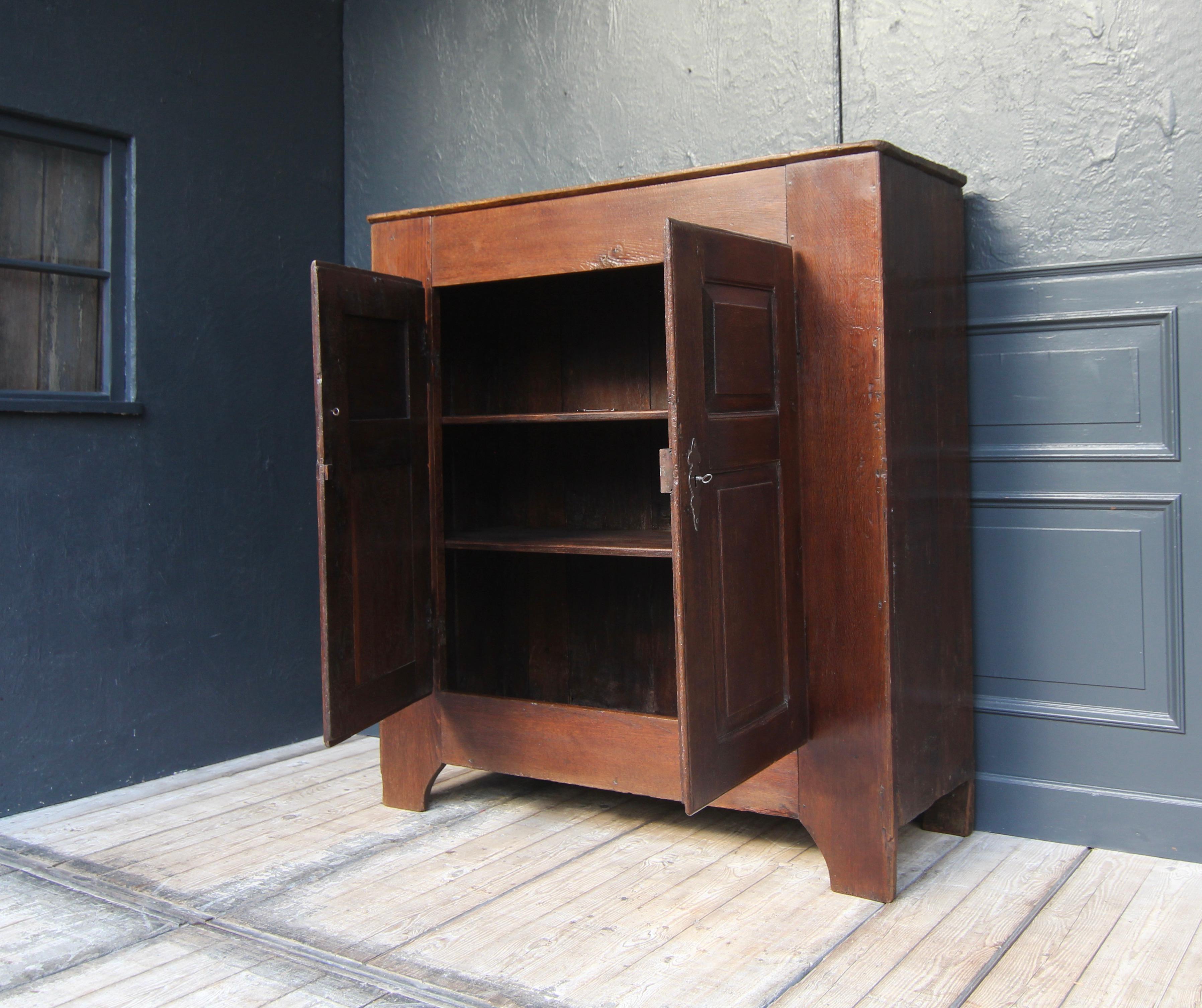 Rustic Primitive Oak Cupboard from around 1800 For Sale 9