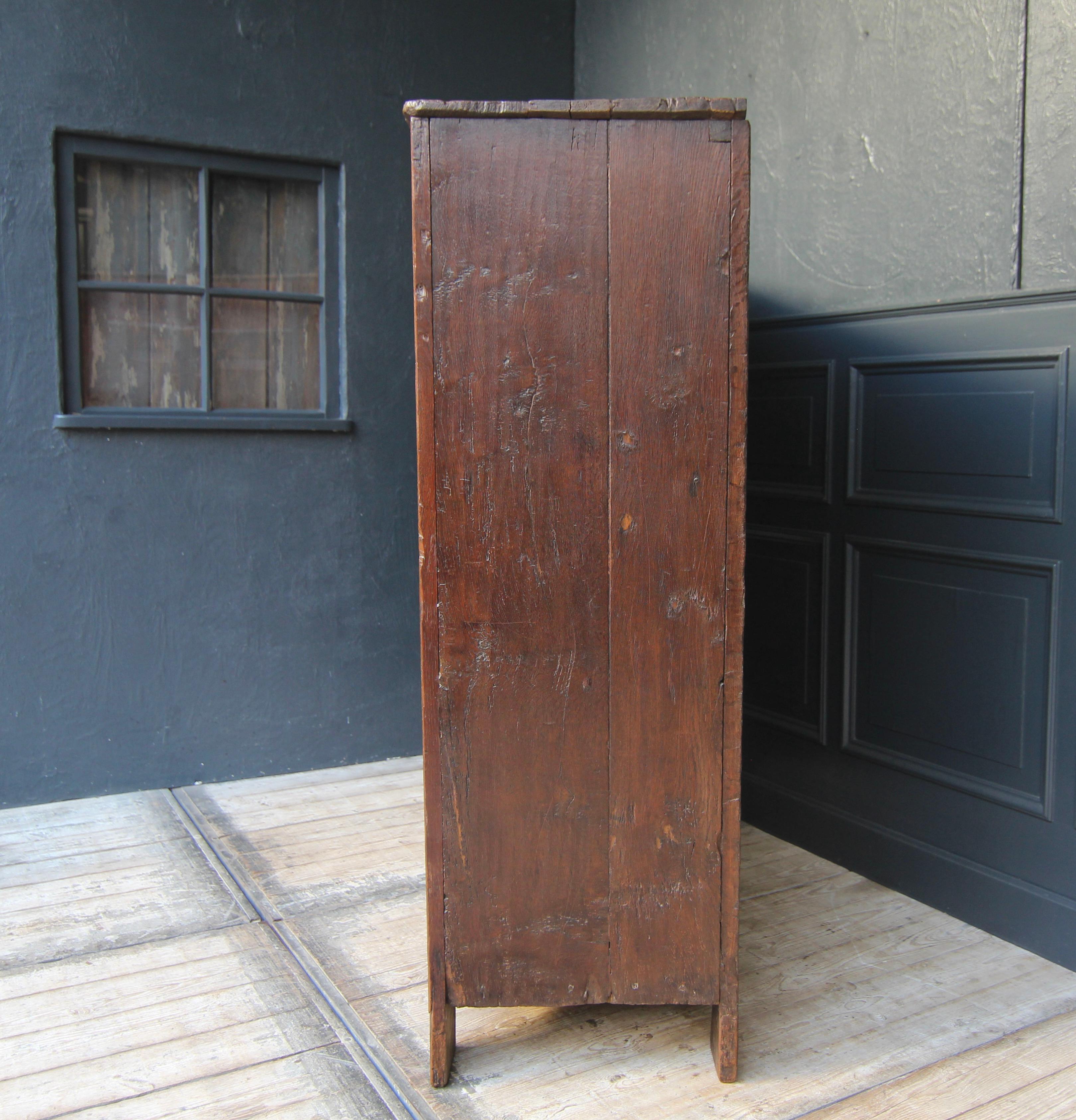 Rustic Primitive Oak Cupboard from around 1800 For Sale 12
