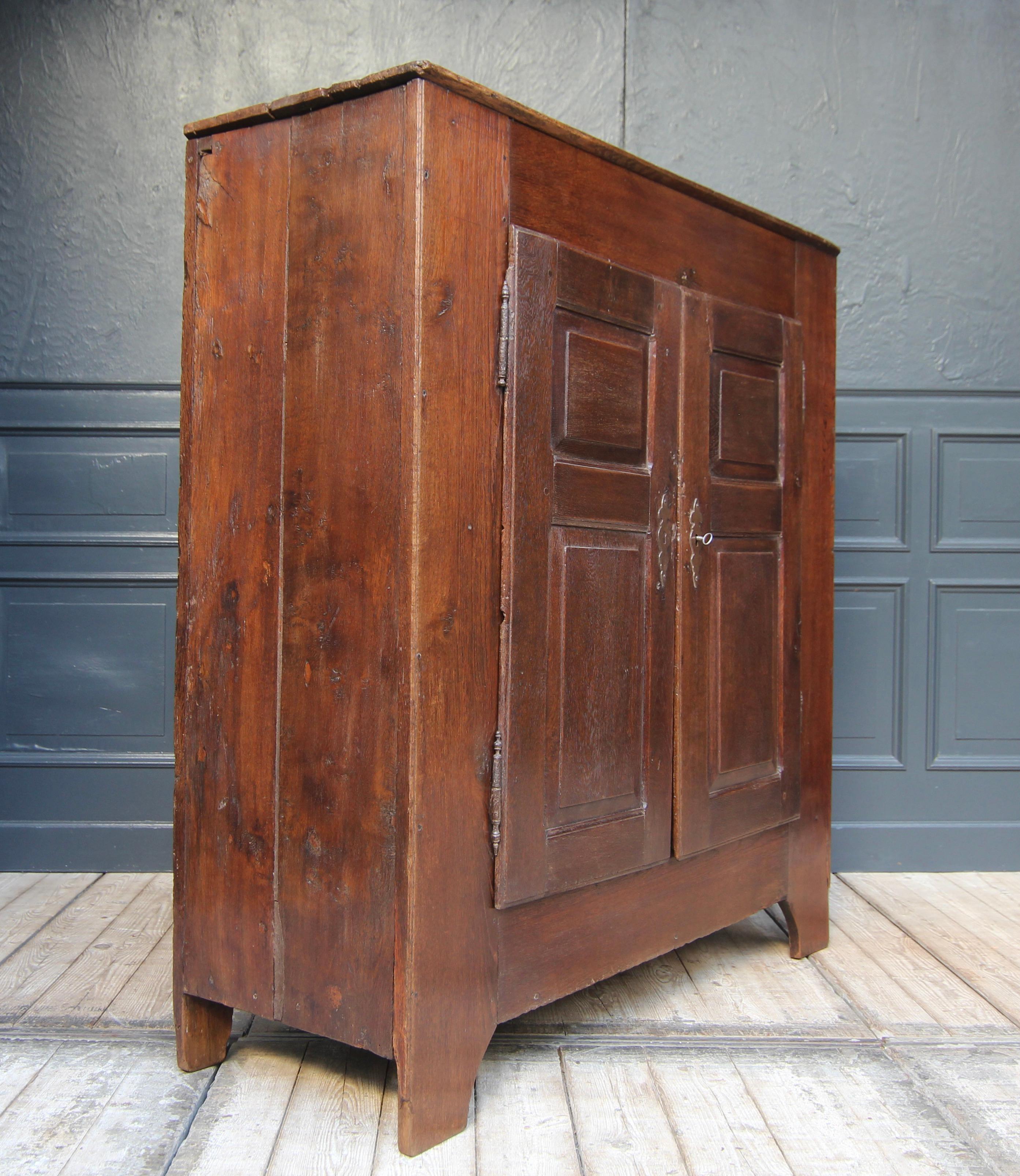 Rustic Primitive Oak Cupboard from around 1800 For Sale 13