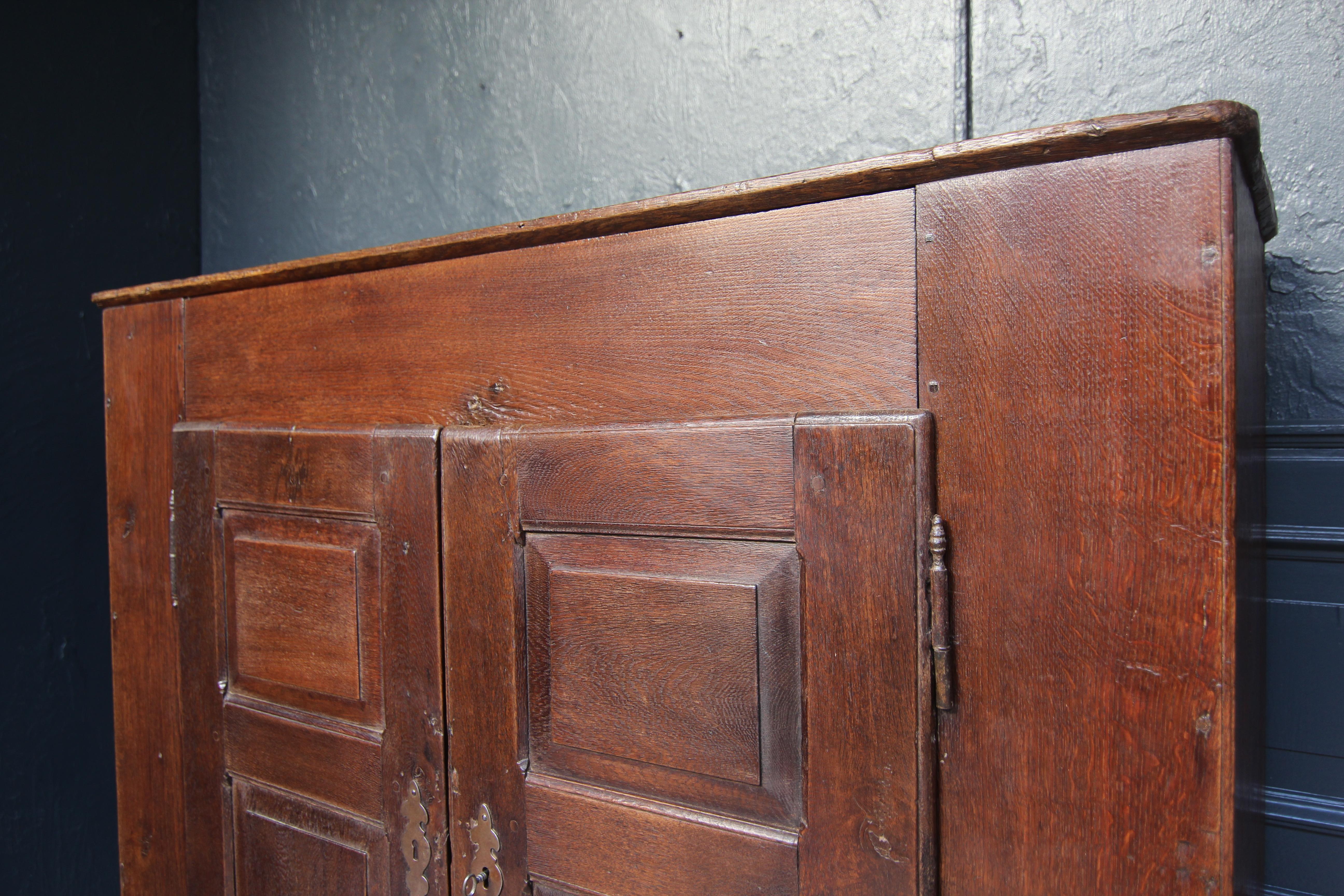 Rustic Primitive Oak Cupboard from around 1800 For Sale 1