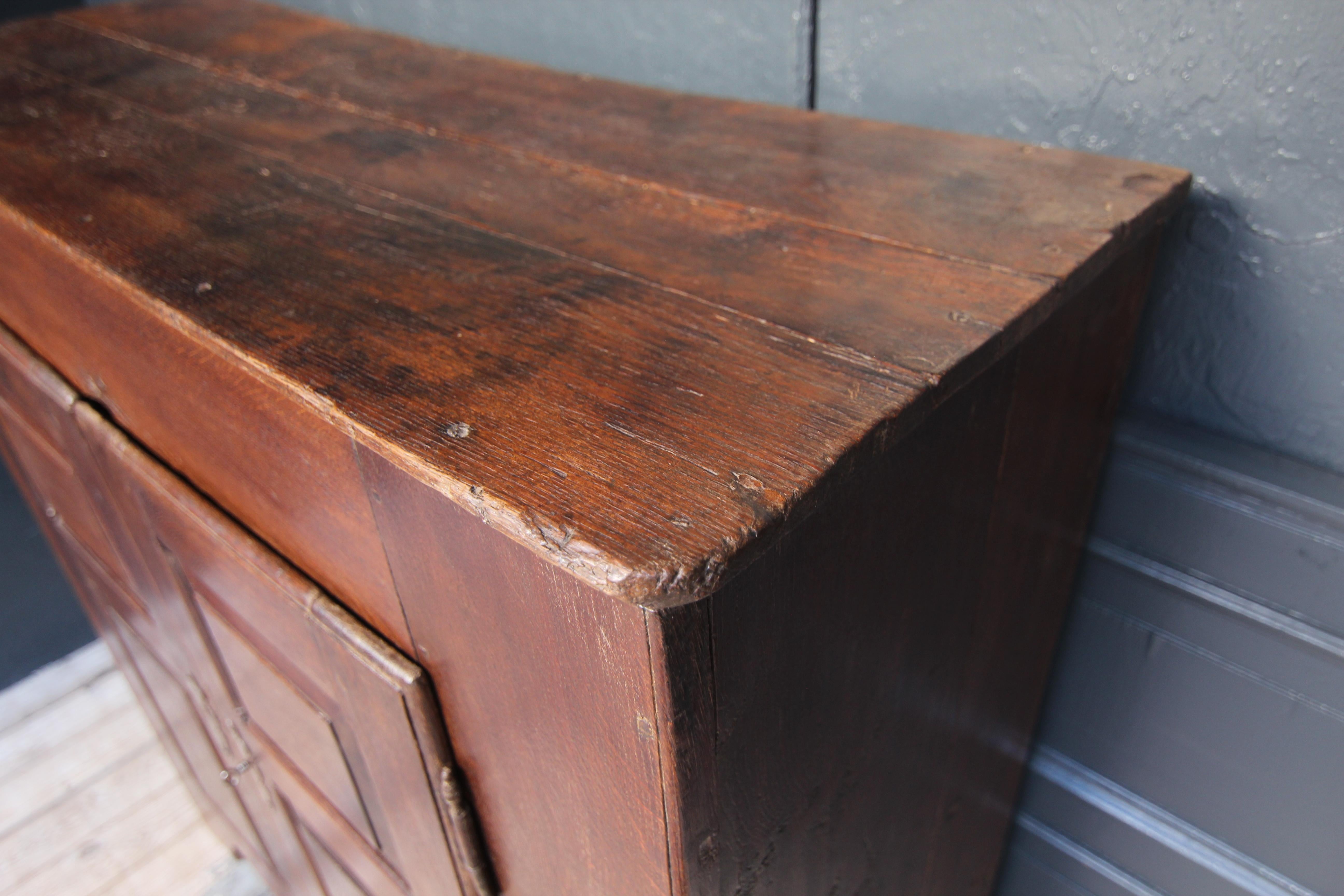 Rustic Primitive Oak Cupboard from around 1800 For Sale 2