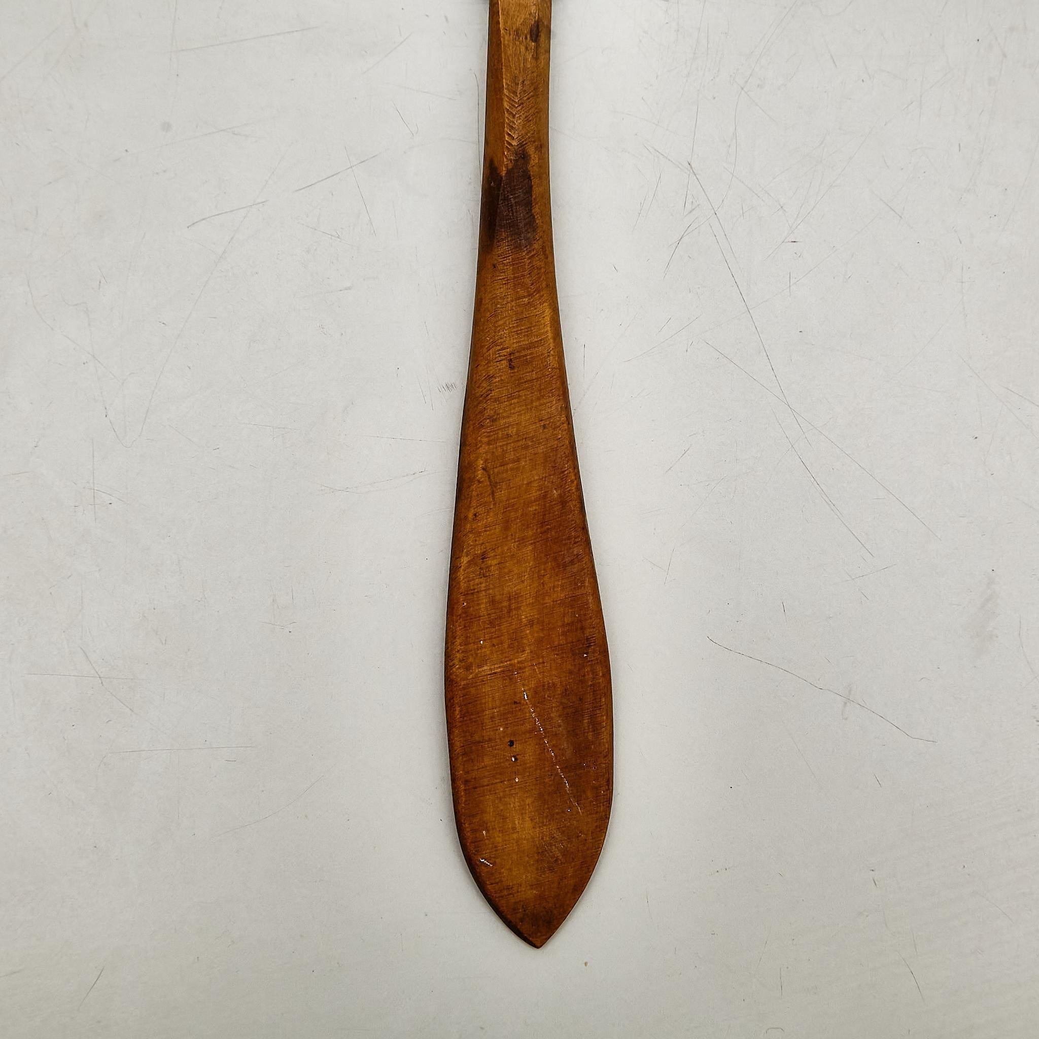 Rustic Primitive Pastor Handmade Wood Spoon, circa 1930 For Sale 5