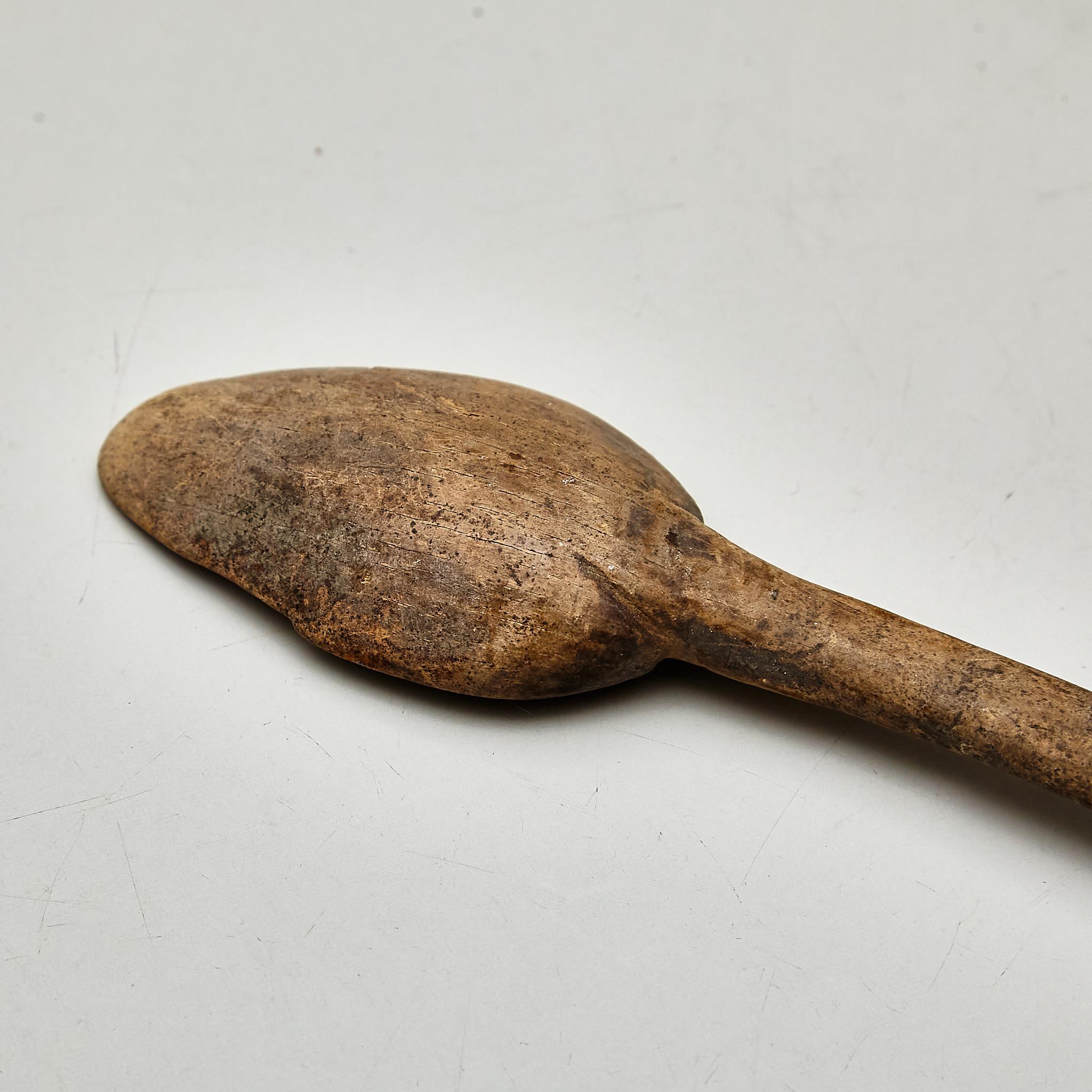 Rustic Primitive Pastor Handmade Wood Spoon, circa 1930 For Sale 6