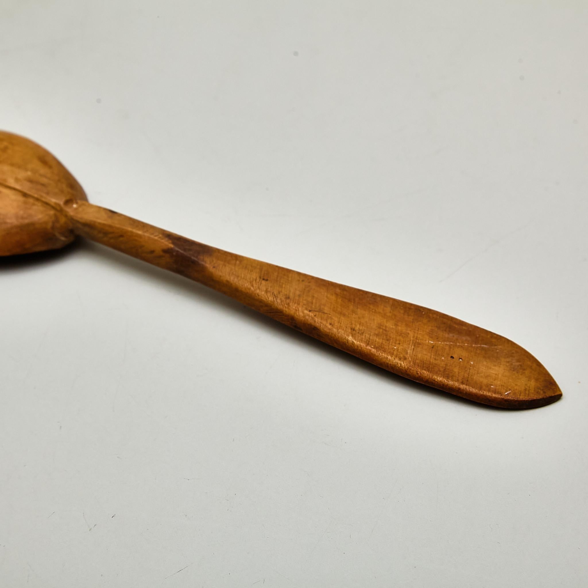 Rustic Primitive Pastor Handmade Wood Spoon, circa 1930 For Sale 7