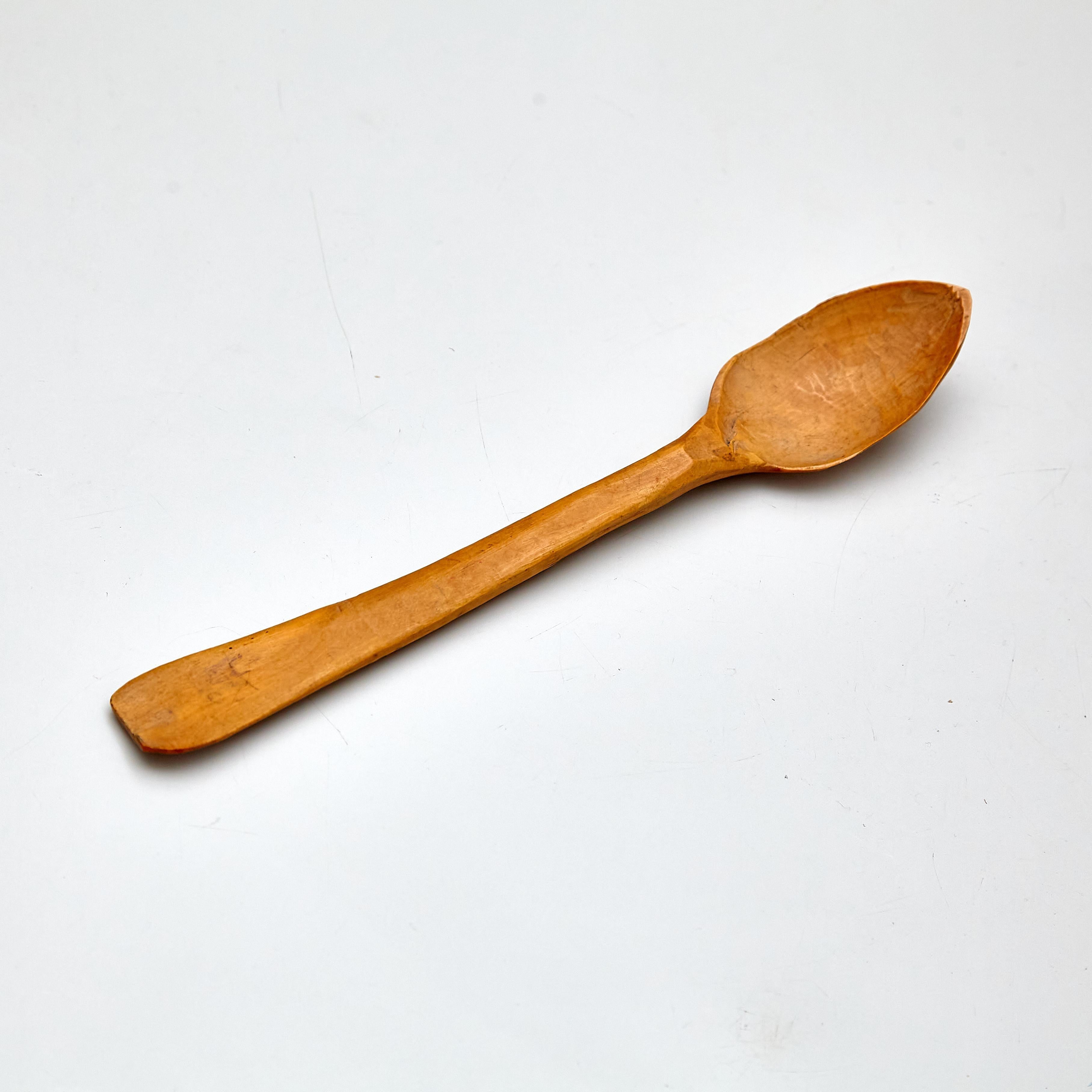 Rustic Primitive Pastor Handmade Wood Spoon

Manufactured in Spain, circa 1930.

In original condition with minor wear consistent of age and use, preserving a beautiful patina.

Materials: 
Wood 

Dimensions: 
D 2 cm x W 3.7 cm x H 22.3