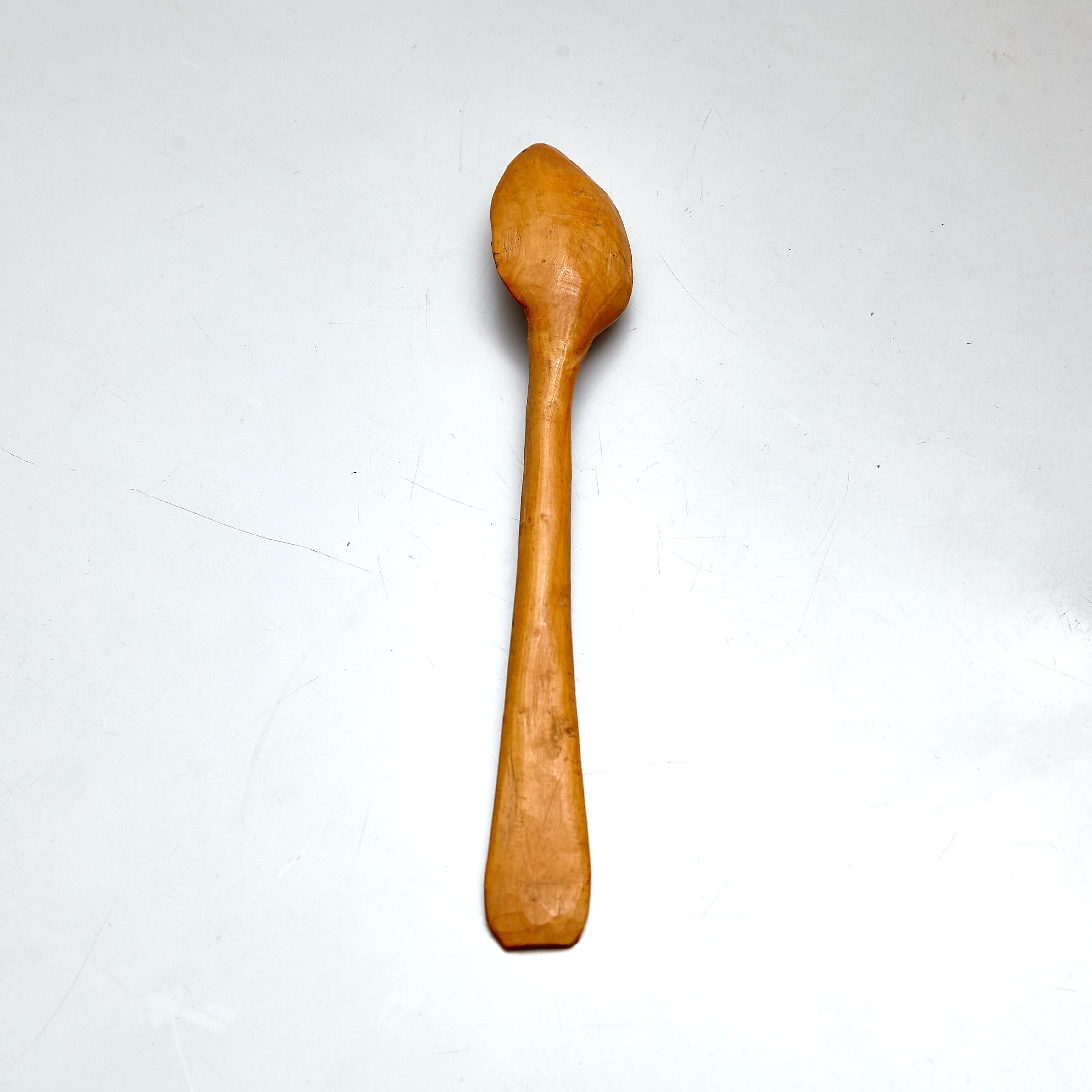 Rustic Primitive Pastor Handmade Wood Spoon, circa 1930 1