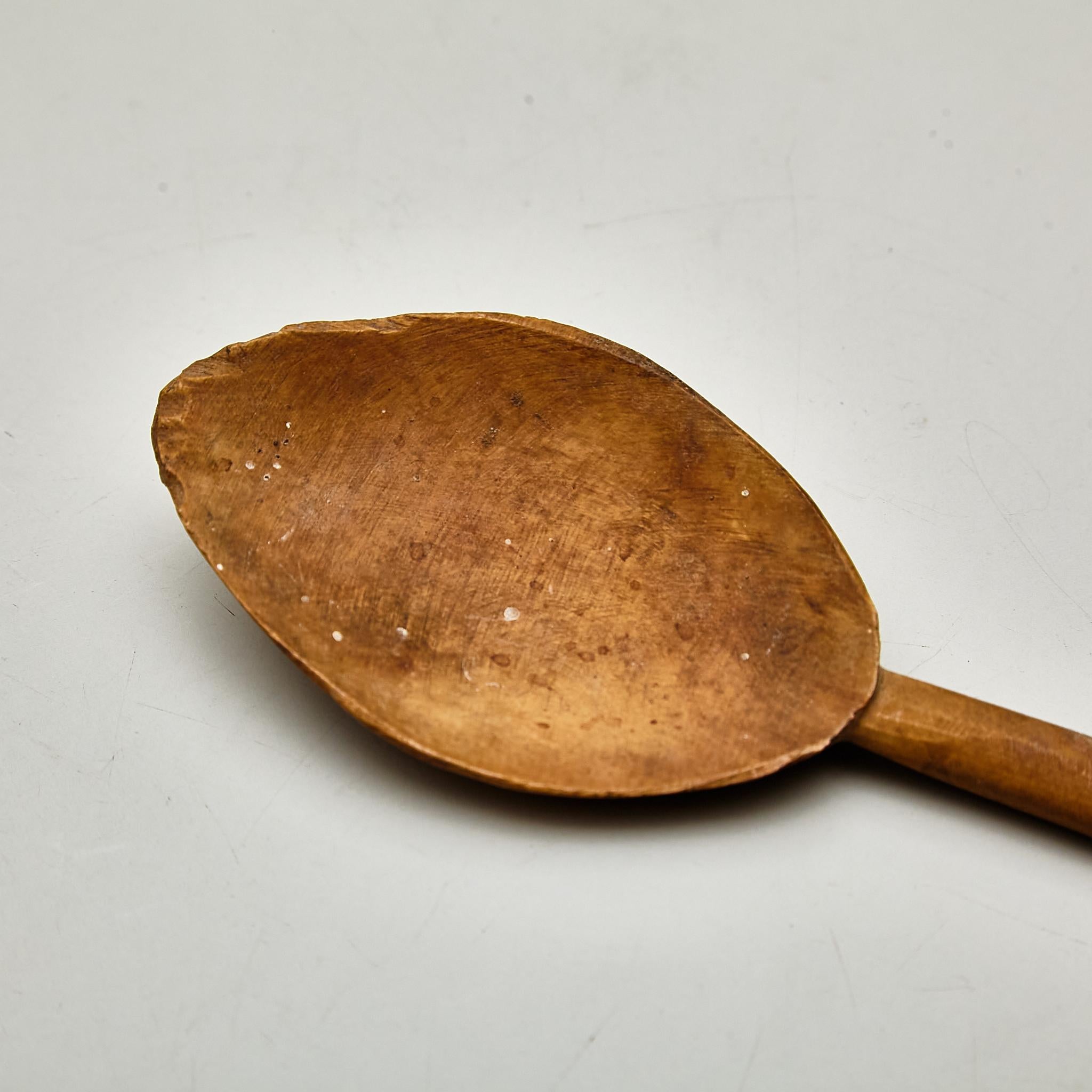 Rustic Primitive Pastor Handmade Wood Spoon, circa 1930 2