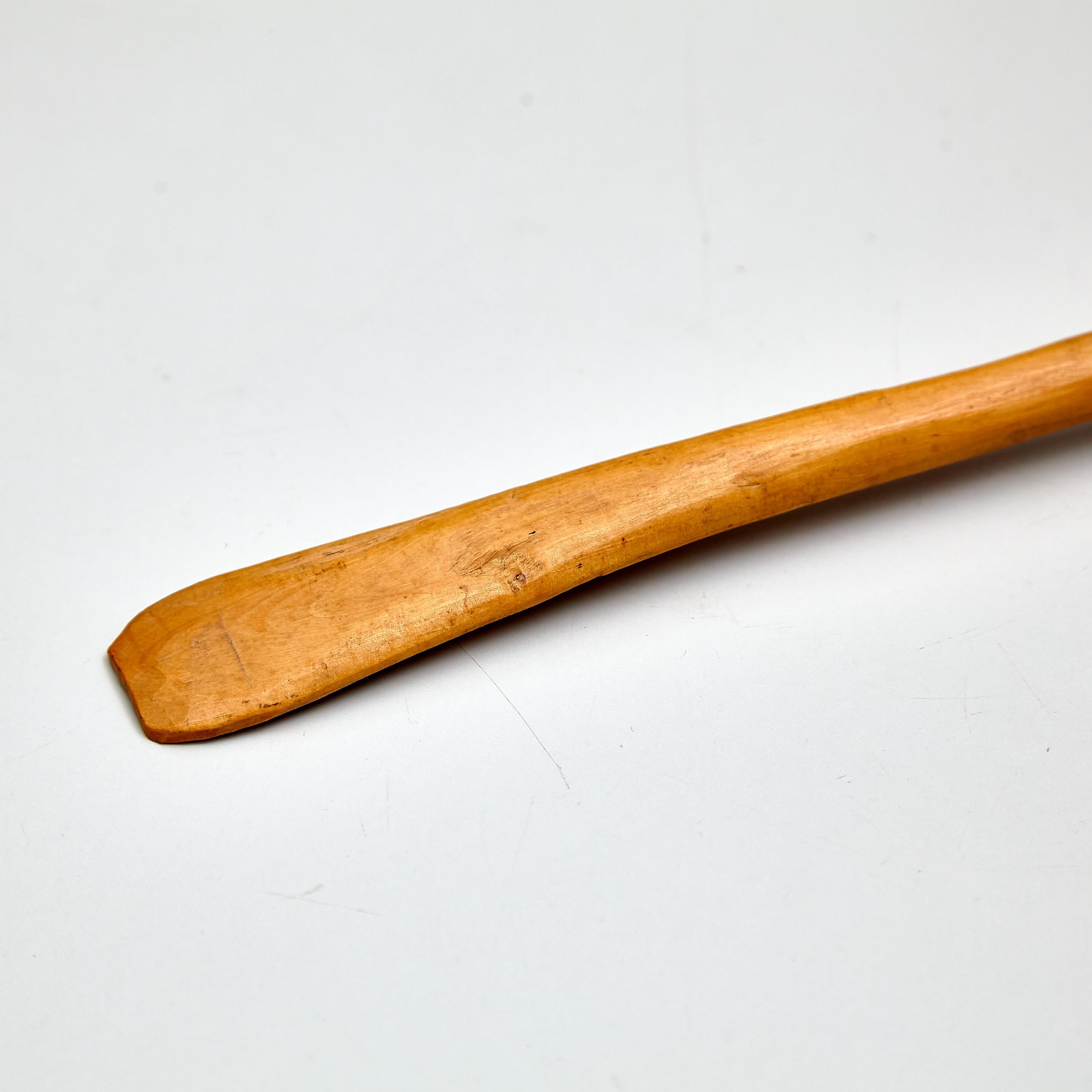 Rustic Primitive Pastor Handmade Wood Spoon, circa 1930 For Sale 4