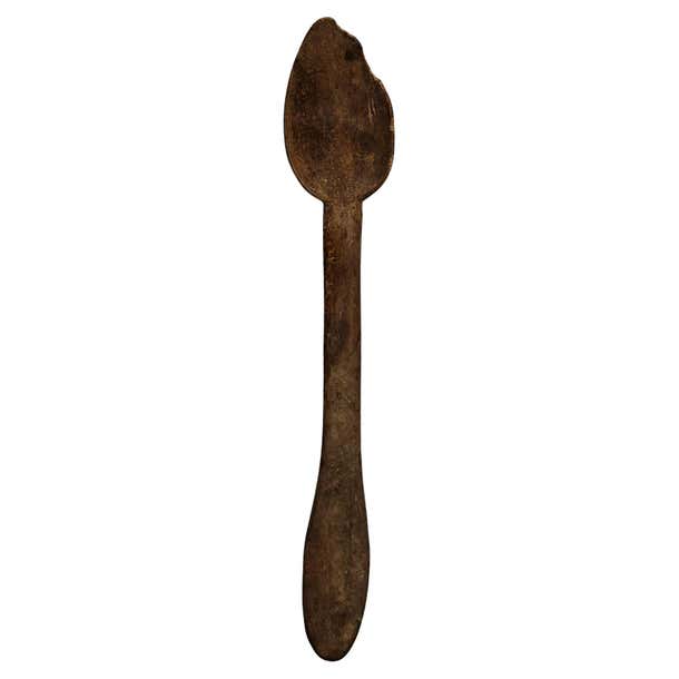 Rustic Primitive Pastor Handmade Wood Spoon, circa 1930 For Sale at 1stDibs