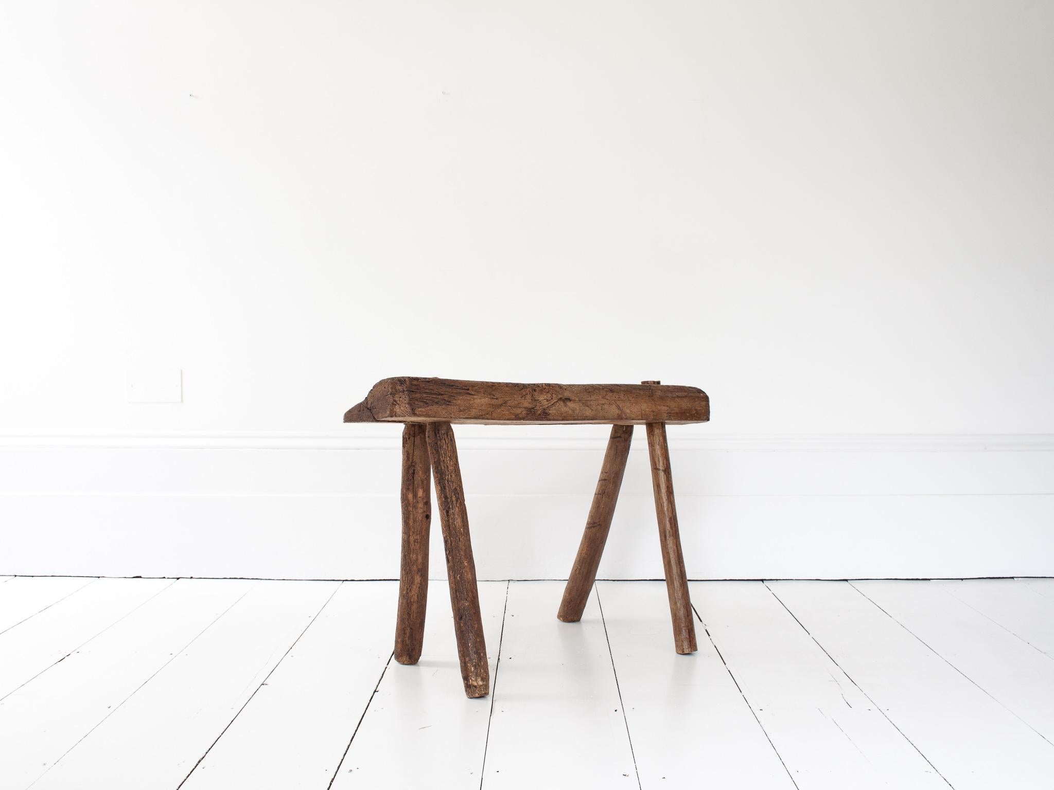 English Rustic, Primitive, Wabi Sabi, Antique, Naive Vintage Bench, England, c19th C For Sale