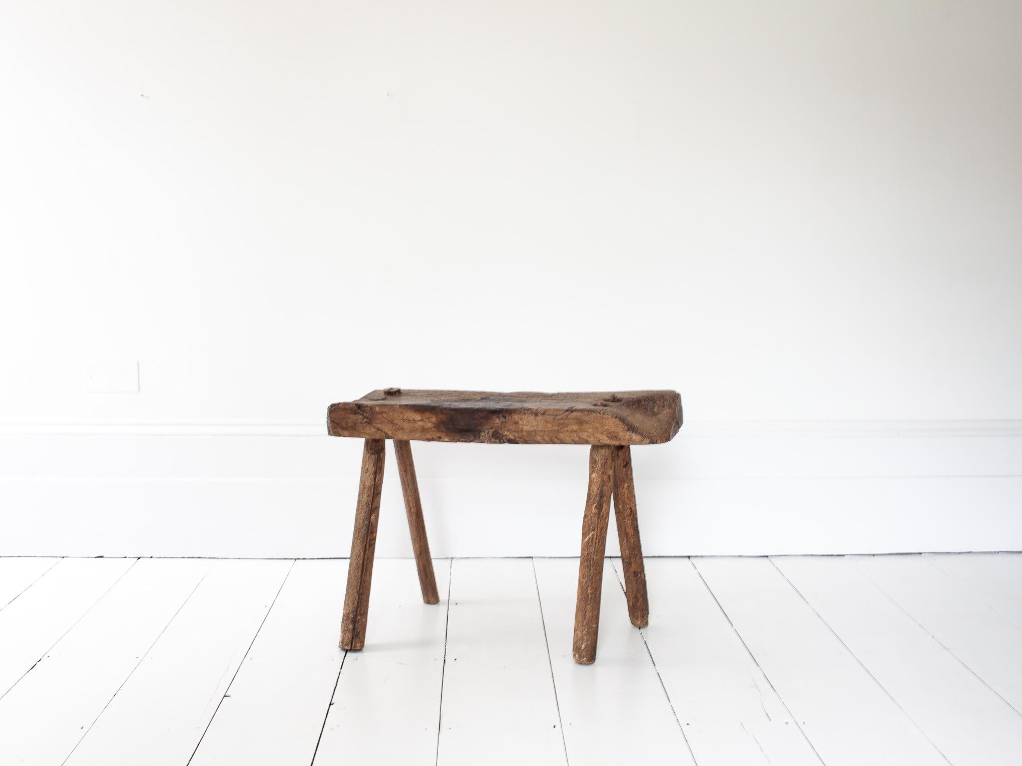 Rustic, Primitive, Wabi Sabi, Antique, Naive Vintage Bench, England, c19th C For Sale 1