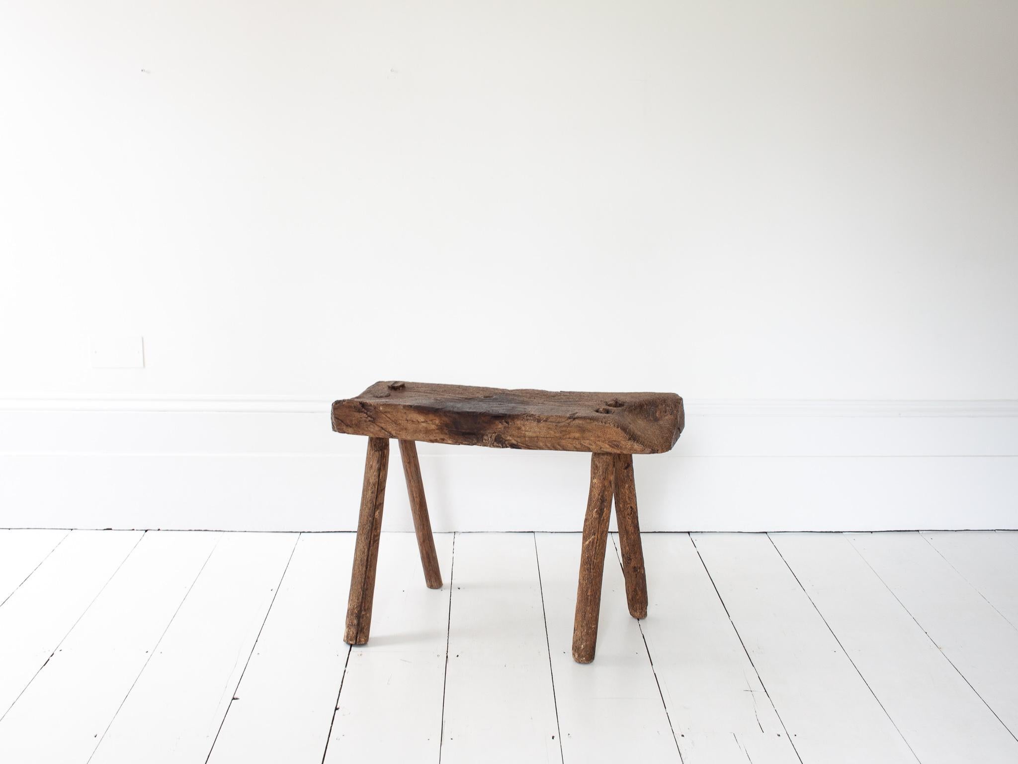 Rustic, Primitive, Wabi Sabi, Antique, Naive Vintage Bench, England, c19th C For Sale 2