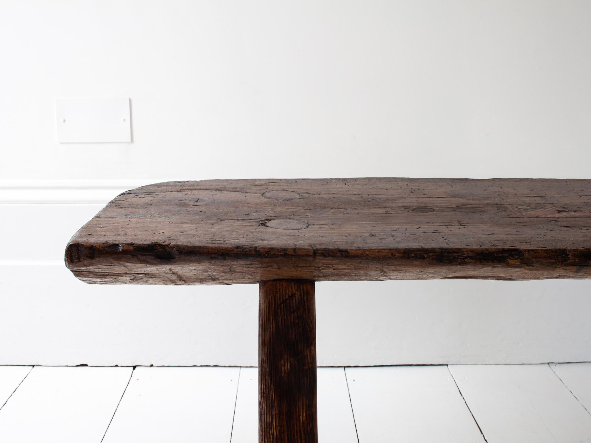 Rustic, Primitive, Wabi Sabi, Antique, Naive Vintage Bench, England, c19th en vente 6