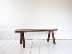 Rustique, Primitif, Wabi Sabi, Antique, Naive Vintage Bench, Angleterre, c19th