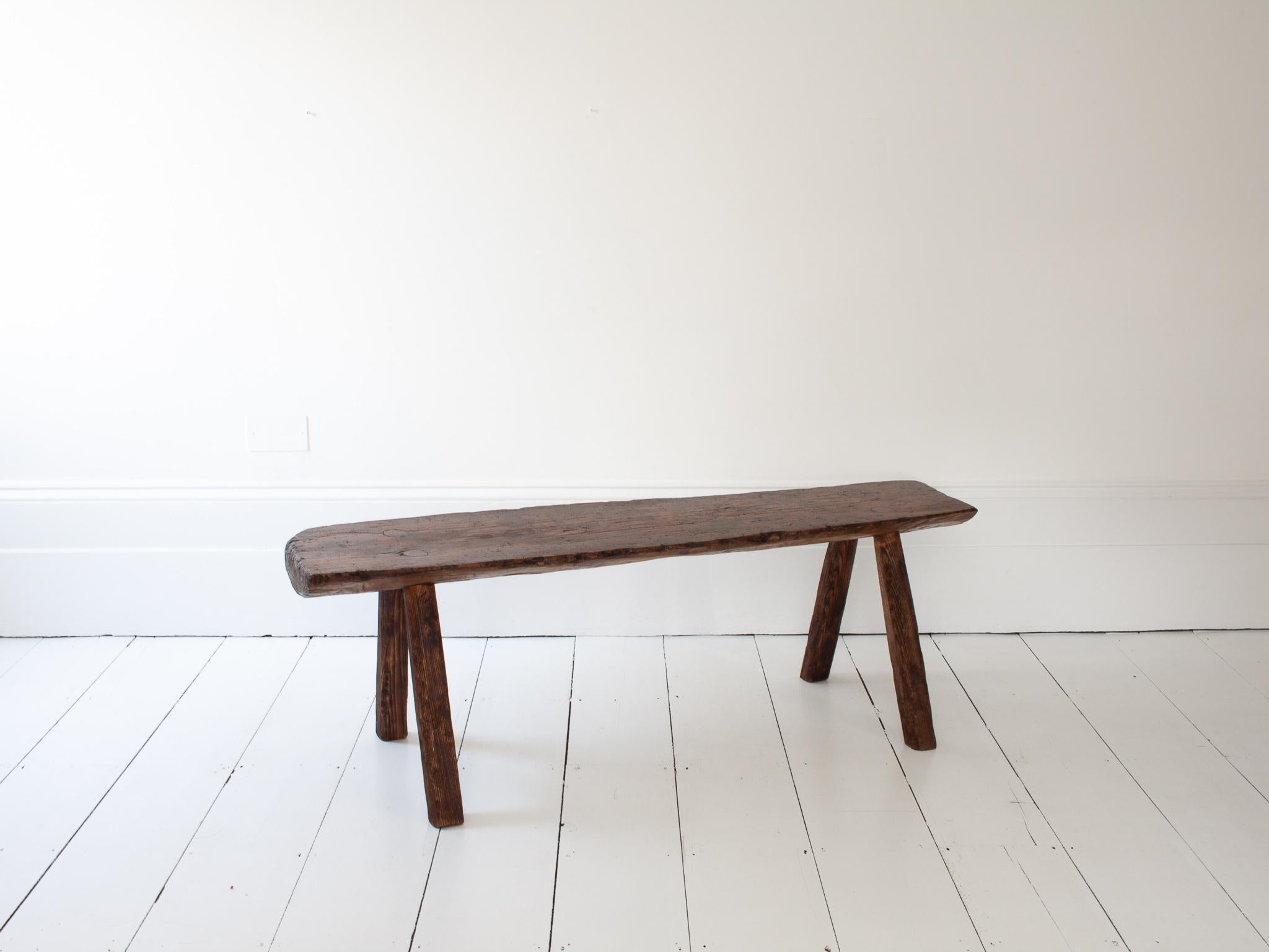 Anglais Rustic, Primitive, Wabi Sabi, Antique, Naive Vintage Bench, England, c19th en vente