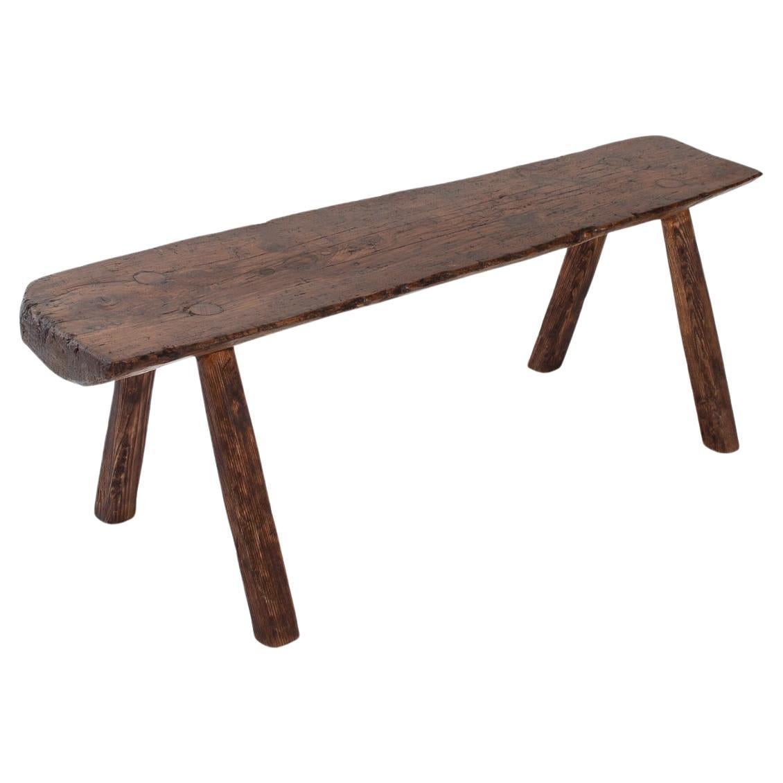 Rustic, Primitive, Wabi Sabi, Antique, Naive Vintage Bench, England, c19th