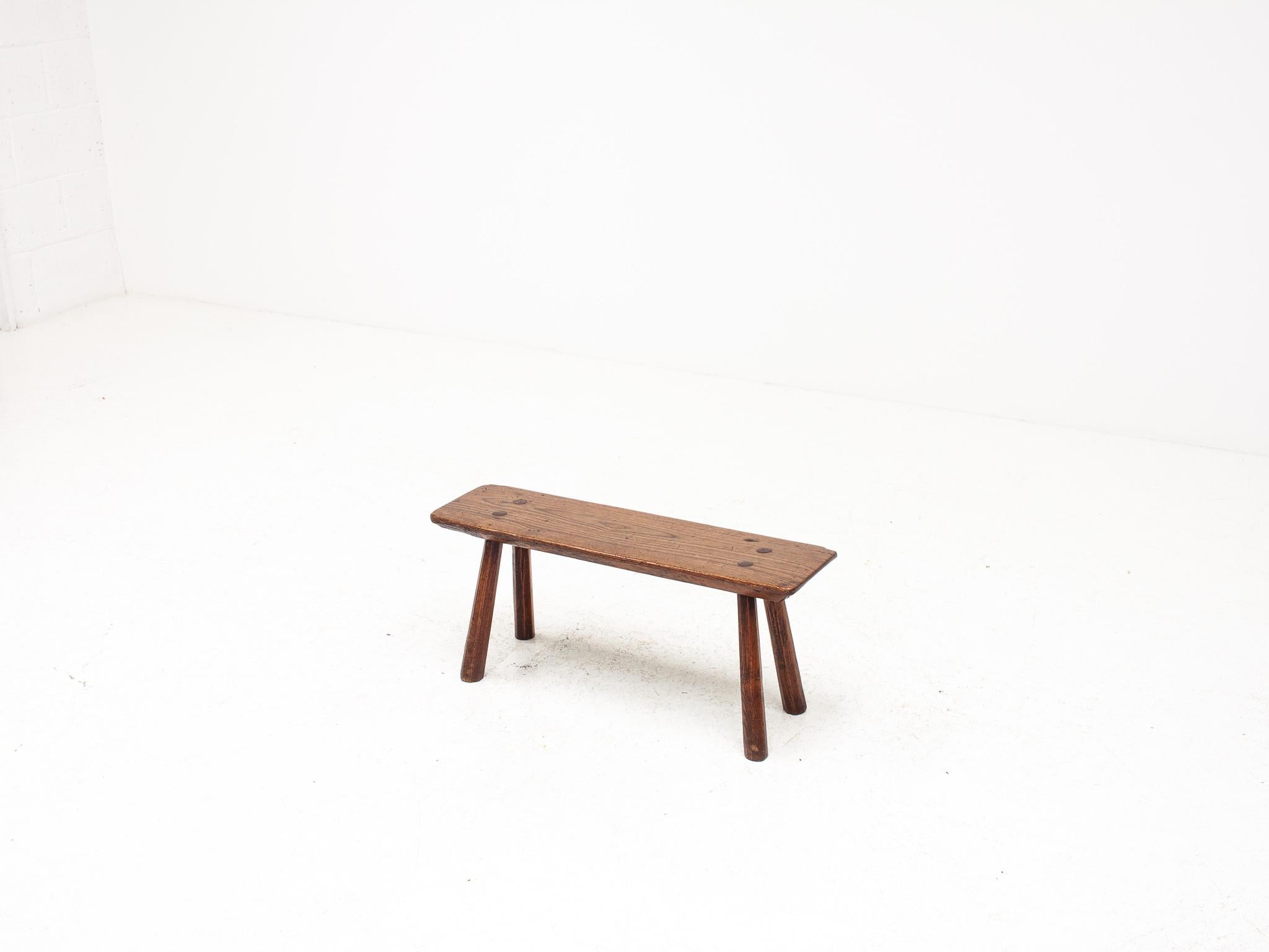 XIXe siècle Banc/table rustique, primitif, Wabi Sabi, antique, naïf, Angleterre, années 1900 en vente