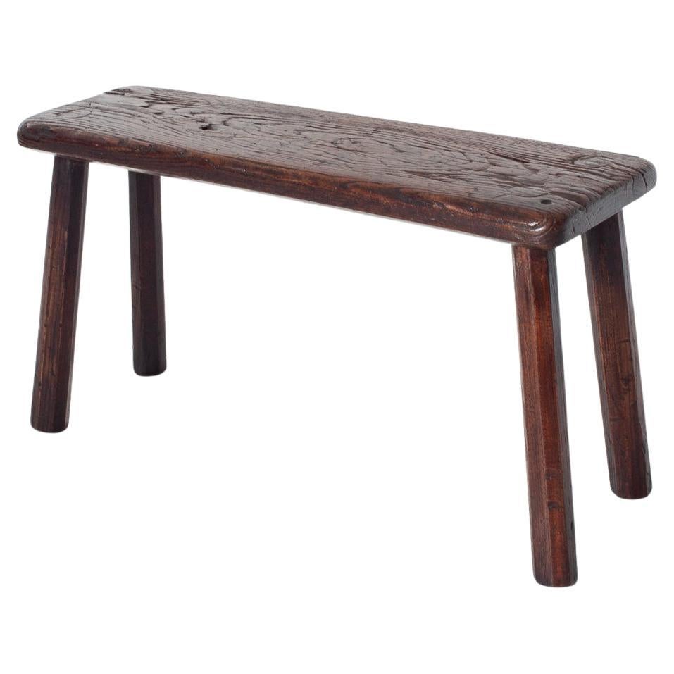 Rustic, Primitive, Wabi Sabi, Antique, Naive Vintage Stool/Bench, England 19th C For Sale
